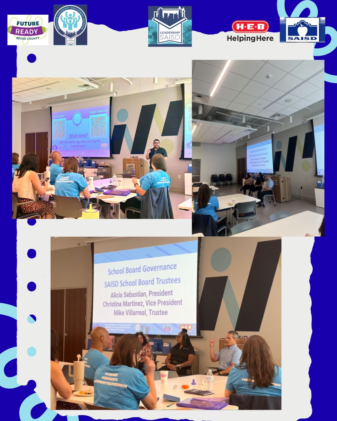*official photos coming soon* The #ELDP Class of 2026 closed out their cohort in May with a panel on school board governance and district priorities, our graduation celebration, a resource fair, and a celebratory social. Thank you to @sanantonioisd School Board President @leesebastianeducationchamp, Board Vice President @christinalovessananto, and Board Trustee Mike Villarreal for sharing about your leadership, governance, district priorities, strengths, and challenges. Shout out to #LSAISDAlumni Alicia and Christina! We had a great graduation ceremony where stakeholders heard the Cohort Fellows' Education Leadership Purpose Statements and ways they want to engage in the local public education landscape. Thank you to our guests for joining us and thank you to @texassugardaddies for catering lunch! @ourschools.satx @newpoliticsacad @chcialumni and @saisdfamilyengagement joined us for a resource fair for the Fellows to learn about their work and how they can engage with them, and we finished the day with a social, shoutout to the #LSAISDAlumni that joined us to welcome the new Cohort graduates. Thank you to @mowsatx and @backyardonbroadway for hosting us. Don't worry if you don't see yourself, official photos coming soon and congrats to our 14th cohort, The Class of 2026! P.S. The Class of 2027 application is open until July 24, link in our bio. #LSAISD #informtransform #publiceducation #sanantonio