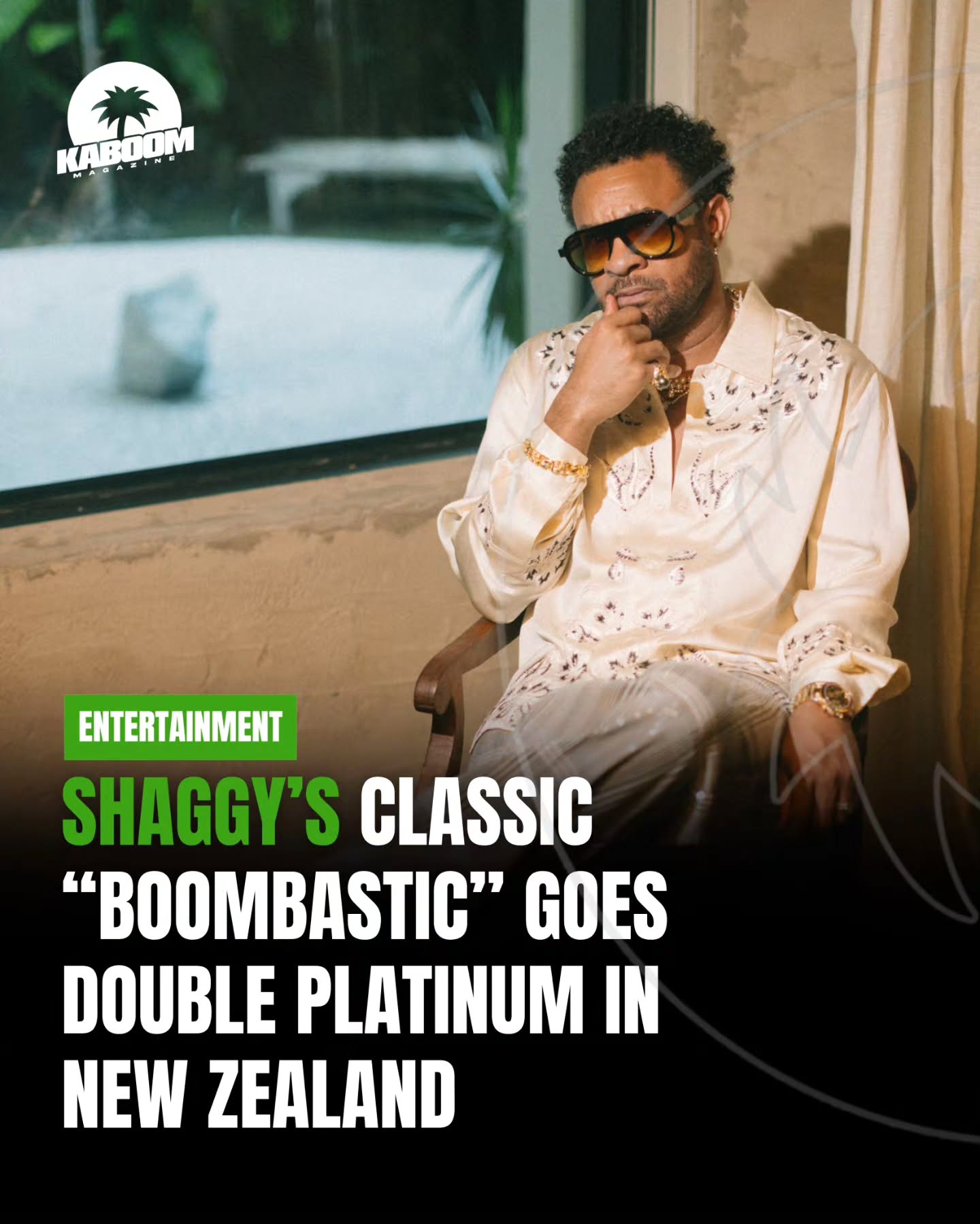 Jamaican icon Shaggy continues to strengthen the global legacy of his timeless hit “Boombastic,” which has officially been certified 2x Platinum in New Zealand.
According to Recorded Music NZ, the classic crossover anthem has now surpassed 60,000 units in combined sales and streaming equivalents as of June 11, adding another international milestone to one of Shaggy’s most successful records. It marks Shaggy’s second consecutive Platinum certification in New Zealand, following “Hey Sexy Lady,” which recently achieved Platinum status in the country after surpassing 30,000 units.
Released in May 1995 through Virgin Records as the second single from his third studio album Boombastic, the song became one of Shaggy’s earliest global breakout hits. “Boombastic” was previously certified Platinum in the United States and United Kingdom, while also earning Platinum certifications in Australia and Norway, alongside Gold awards in Germany, Austria and France.
With more than 485 million Spotify streams and over 300 million YouTube views across its official audio and music video, the Grammy-winning anthem remains one of the defining records in Shaggy’s international catalog.
More on Kaboommag.com 🗞
#KaboomMag #Kaboom