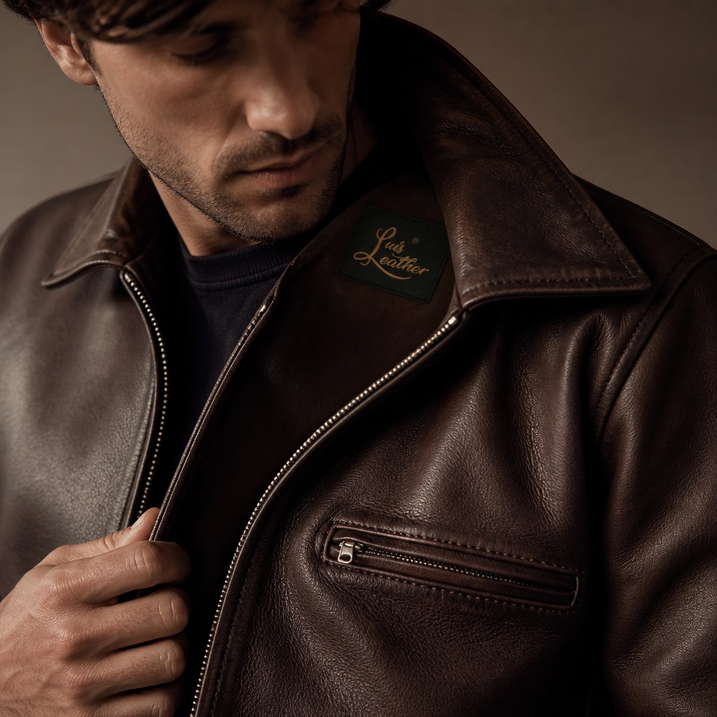 From hide to heirloom — we choose each hide for strength and grain, hand-cut panels to preserve texture, and stitch every seam with techniques passed through our atelier. The result is a jacket that wears in, not out: durable, refined, and quietly confident. See the details and shop the signature piece — Link in bio. 🖤🪡🕊️🔥 #LuisLeather #Craftsmanship #TimelessStyle #MadeToLast #LeatherLove #ArtisanalFashion #EverydayLuxury #WearWithConfidence