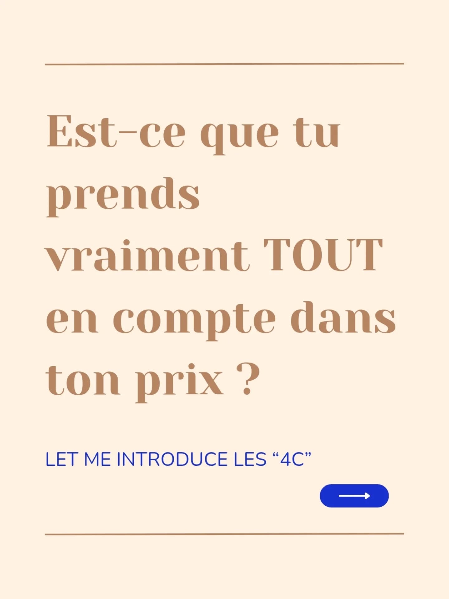 J'aurai aimé te dire que si tu commentes je t'envoie ma méthode pour calculer ton tarif mais chui pas encore prête pour ça 😅
Mais si tu galères à prendre les 5C en compte dans ton calcul, tu peux me contacter en mp. Je fais des audits et des consultations en vrai et en visio 😊
Sinon tu l'as compris je suis assez contente de ma trouvaille des "5C" 😉
Et toi tu as réussi à prendre en compte tout ça dans ton tarif ?
Entrepreneuriat • Ruralités • Calcul tarifs