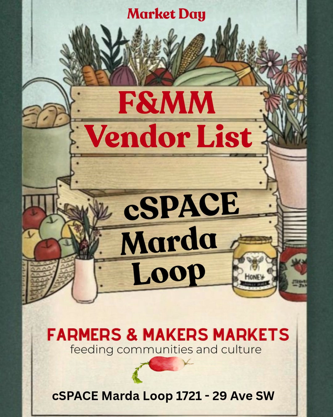 There is nothing quite like a Saturday morning spent strolling through the Art Park, coffee in hand, connecting with the people who make and grow our favorite local products.
Whether you’re planning a weekend barbecue, hunting for the perfect handmade gift, or just wanting to soak up the neighbourhood vibes, we have an incredible lineup ready for you this weekend from 10 AM – 2 PM!
Have you picked up your Friends of the Market loyalty card yet? Stop by the info booth to grab yours and see how easy it is to support local while unlocking great market perks.
See you this Saturday, rain or shine! 👋
📍 Where: cSPACE Marda Loop (In the Art Park)
⏰ When: Saturday, 10 AM – 2 PM
🐶 Friendly pups on leashes are always welcome!
@cspace.mardaloop @culinairemag @goodbeansyyc @littlelanterncafe @bonkfoods @grasslandglutenfreebaking @marys_jikoni @ma_pies
#shoplocalyyc #farmersmakersmarkets #yycevents #mardaloop #yycnow #buylocalalberta #buyalberta #farmersmarket #yycfarmersmarket