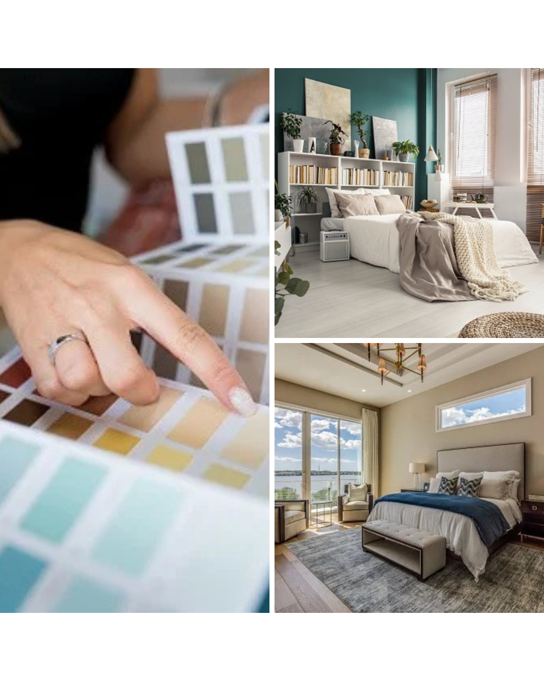 Paint color has the power to influence the mood of a room.
The teal accent wall brings energy, personality, and a youthful spirit to the space. It's bold, fresh, and creates a fun focal point that instantly catches your eye.
The neutral-toned room, on the other hand, feels calm, grounded, and relaxing. Soft neutrals create a timeless backdrop that allows furnishings and décor to shine while promoting a peaceful atmosphere.
The best paint color is the one that reflects how you want to feel when you walk into the room.
Which mood fits your style: vibrant and energetic or calm and serene?
#JennyLeeDesigns
#InteriorDesign
#DecorIdeas
#BedroomDesign
#InteriorDecor