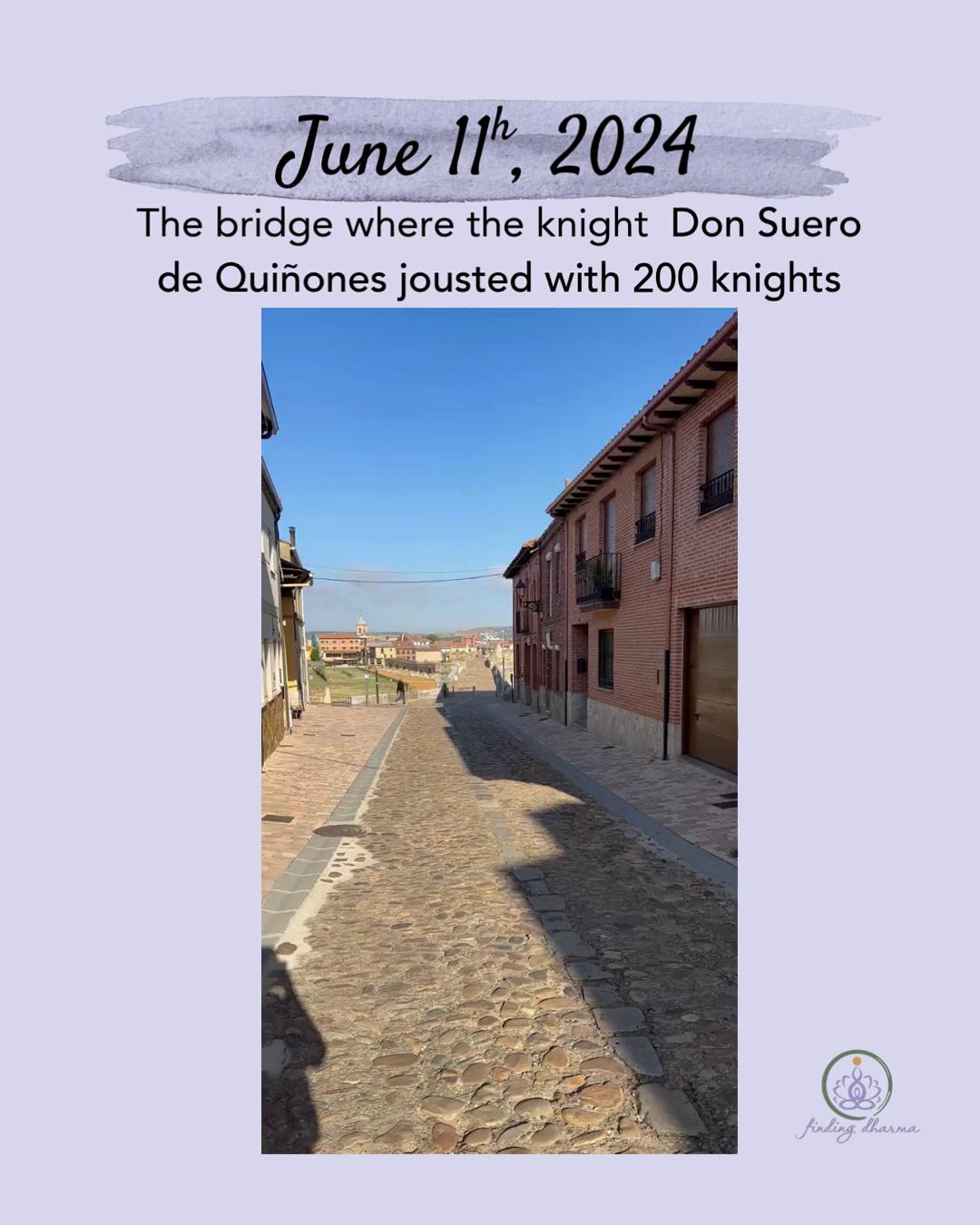 The scene of Don Suero de Quiñones' chivalry.
#medievalknights #CaminoStories #MedievalHistory #TravelSpain #findingdharma