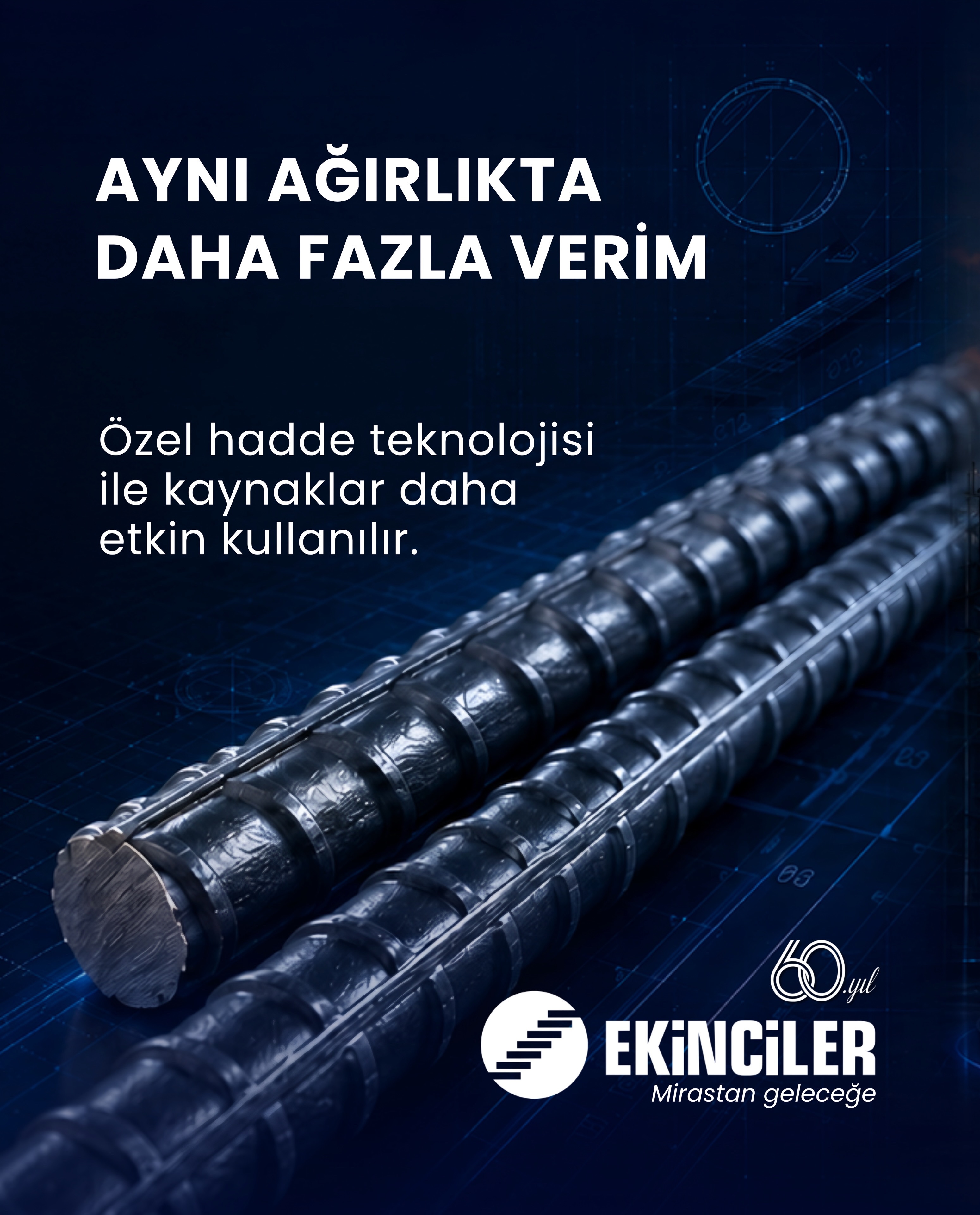 Çeliğin değeri yalnızca ağırlığında değil, sağladığı verim ve avantajda da ortaya çıkar.
Eksismik® Plus, aynı tonajla daha fazla çubuk avantajı sunarak maliyet, nakliye ve işçilik süreçlerinde daha verimli bir kullanım sağlar. Doğru çelik seçimi; yalnızca yapı güvenliğine değil, proje ekonomisine de katkı sunar.
-----///-----
The value of steel lies not only in its weight, but also in the efficiency and advantages it delivers.
Eksismik® Plus offers more bar advantage with the same tonnage, enabling more efficient use across cost, transportation, and labor processes. Choosing the right steel contributes not only to structural safety, but also to project efficiency.
#EksismikPlus #Ekinciler #MaliyetAvantajı