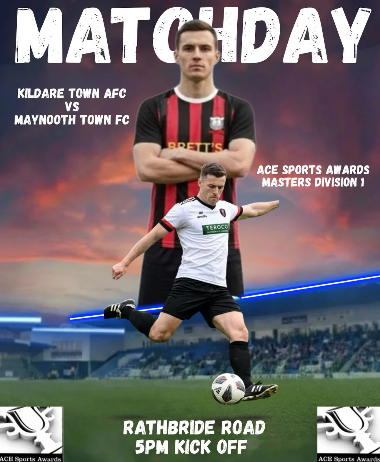 Live updates from today’s Ace Sports Awards Ltd masters division 1 game between Kildare Town AFC & Maynooth Town FC