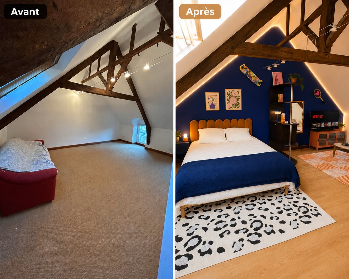 On avait peur de s’ennuyer au mois de mai… alors on a décidé de meubler et décorer un nouvel immeuble pour accueillir encore plus de voyageurs. (Ironie 😅)
Après 1 mois et demi de travaux menés en parallèle de Kêr L, nos deux nouveaux appartements sont enfin disponibles à la location !
✨ Au 1er étage : un T3 pensé pour accueillir familles et groupes d’amis.
✨ Au 2e étage : un joli studio sous les combles. Son atout rare sur le port de Cancale ? Un garage privatif en plein cœur de la ville.
Envie de vous ressourcer au bord de la mer ?
Désormais, plusieurs options s’offrent à vous :
• nos chambres doubles face à la mer avec petit-déjeuner inclus
• ou nos appartements situés dans les ruelles du port pour plus d’indépendance
Il ne vous reste plus qu’à choisir votre cocon pour votre prochaine escapade à Cancale.
📍 Infos & réservations sur kerlcancale.fr
📲 Retrouvez également nos appartements sur Airbnb.
#Cancale #Bretagne #SaintMalo #BaieDuMontSaintMichel #locationvacances