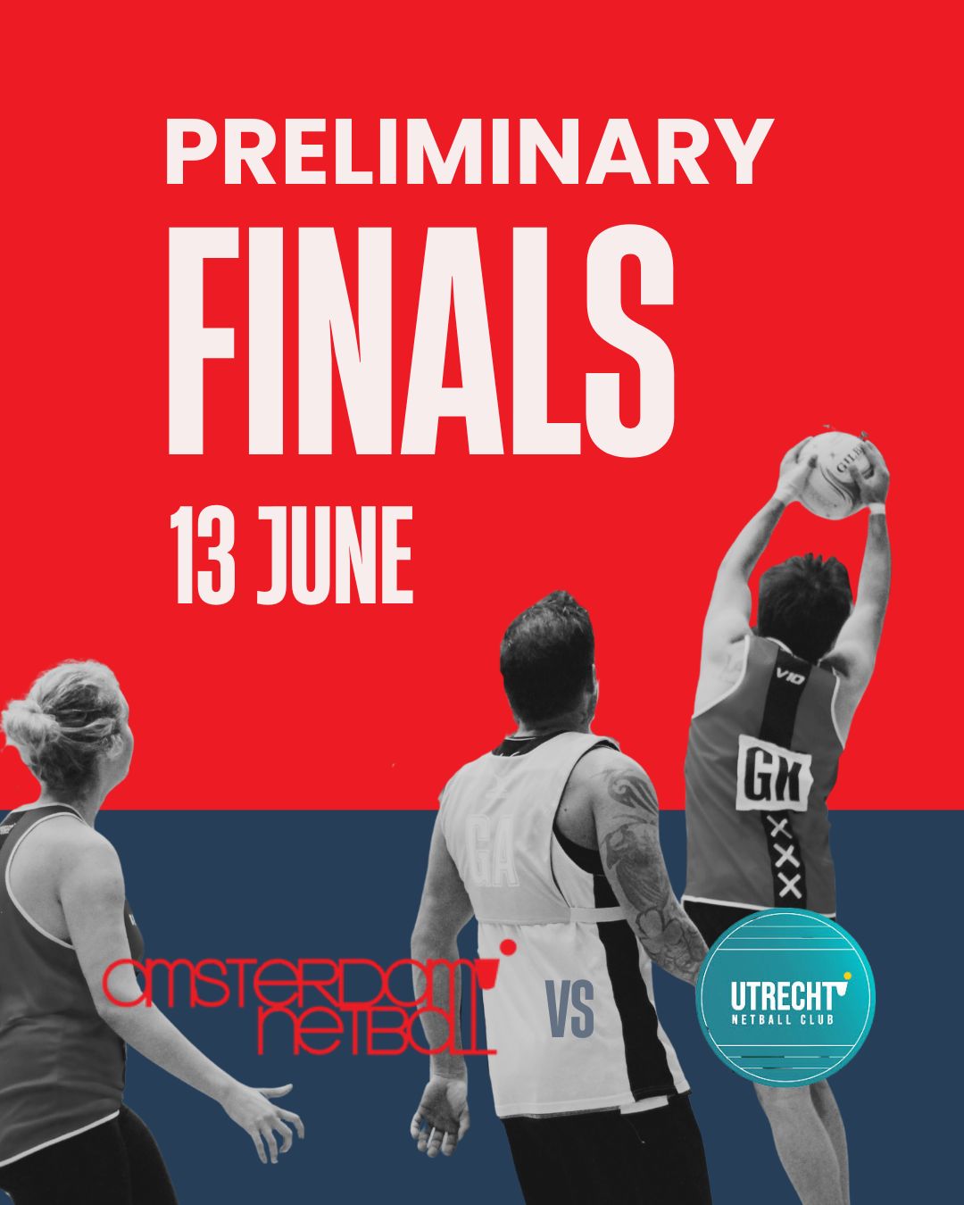 The National Netherlands League is coming to a close and our ANC1 Team will be battling it out for a spot in the final!
Good luck team and do your best! We're behind you all the way.
#netballnetherlands #amsterdamnetball #netballleague