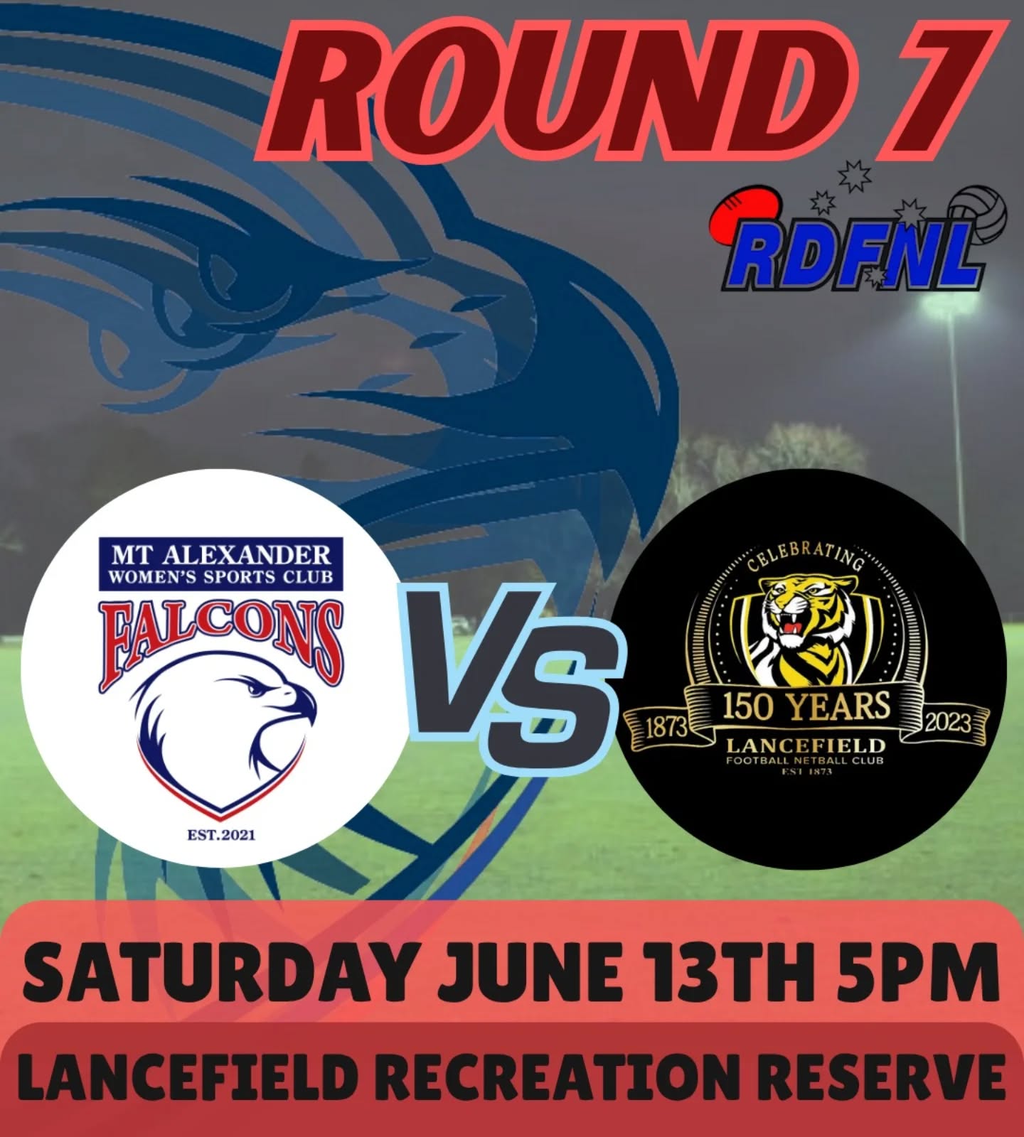 We're back after a fabulous long weekend celebrating community footy at the @94.9mainfm Main Game! 🎉
Bringing the Falcs spirit to Lancefield and excited to welcome even more debut players to the field!! 💪