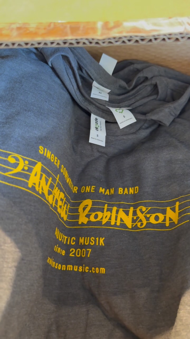 Did you miss out on my shirt preorder in April? Well, I have some good news: shirts will be available to sell at my shows now! (My boys got custom shirt colors, the shirts for sale are only available in grey at this time.) Shirt sizes are available in adult S-2XL. See you soon!