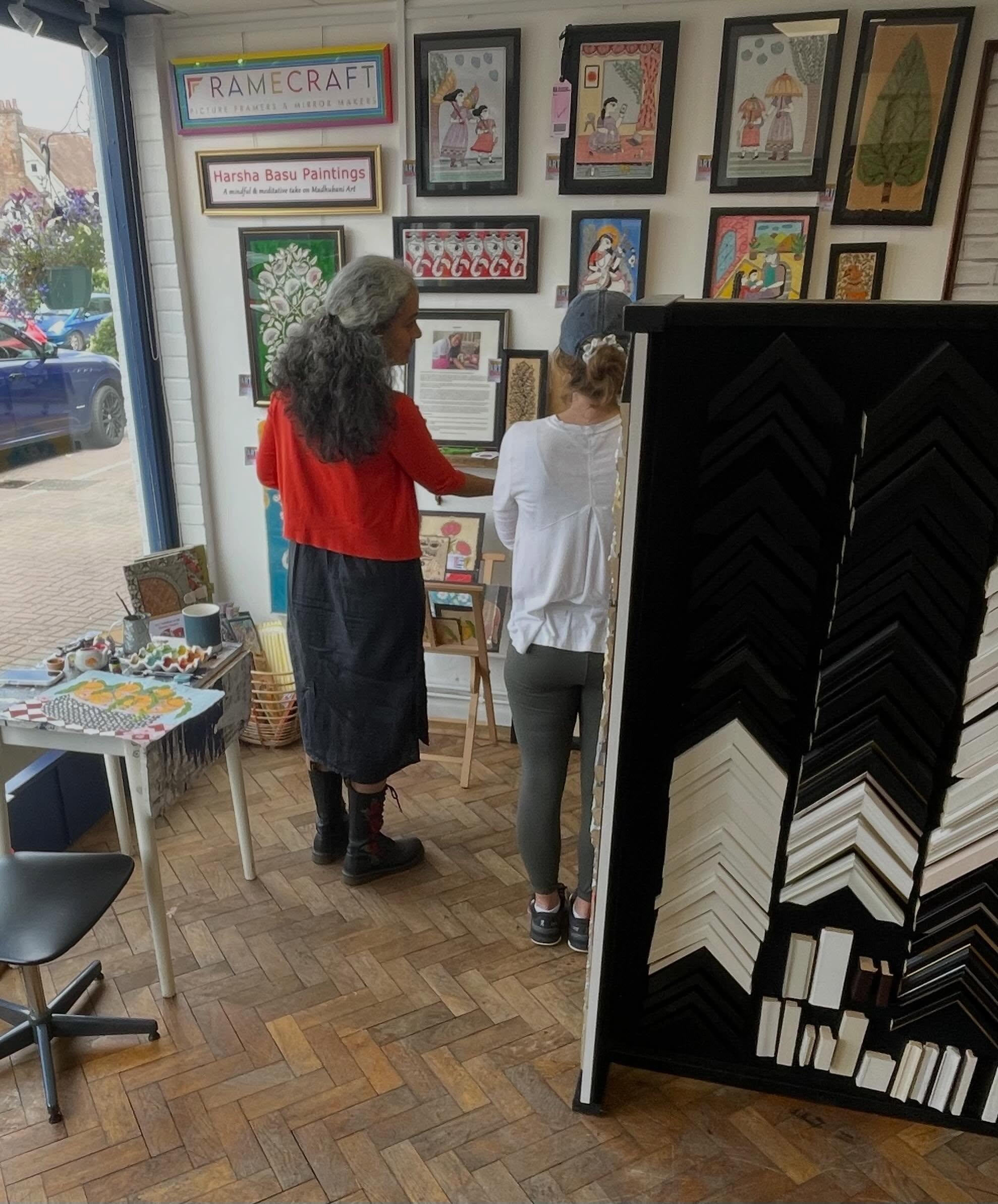 It’s Harsha’s last day at FrameCraft tomorrow for Bucks Art Week so come and see her.