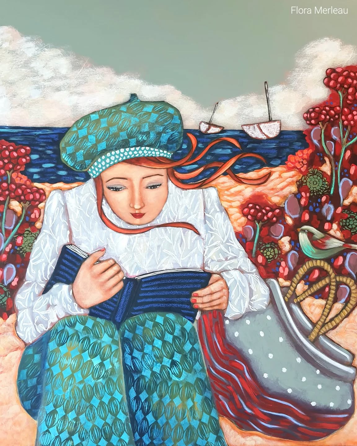 Nouvelle toile de @floramerleau
#galerielessouliersrouges #Clisson #floramerleaupeinture