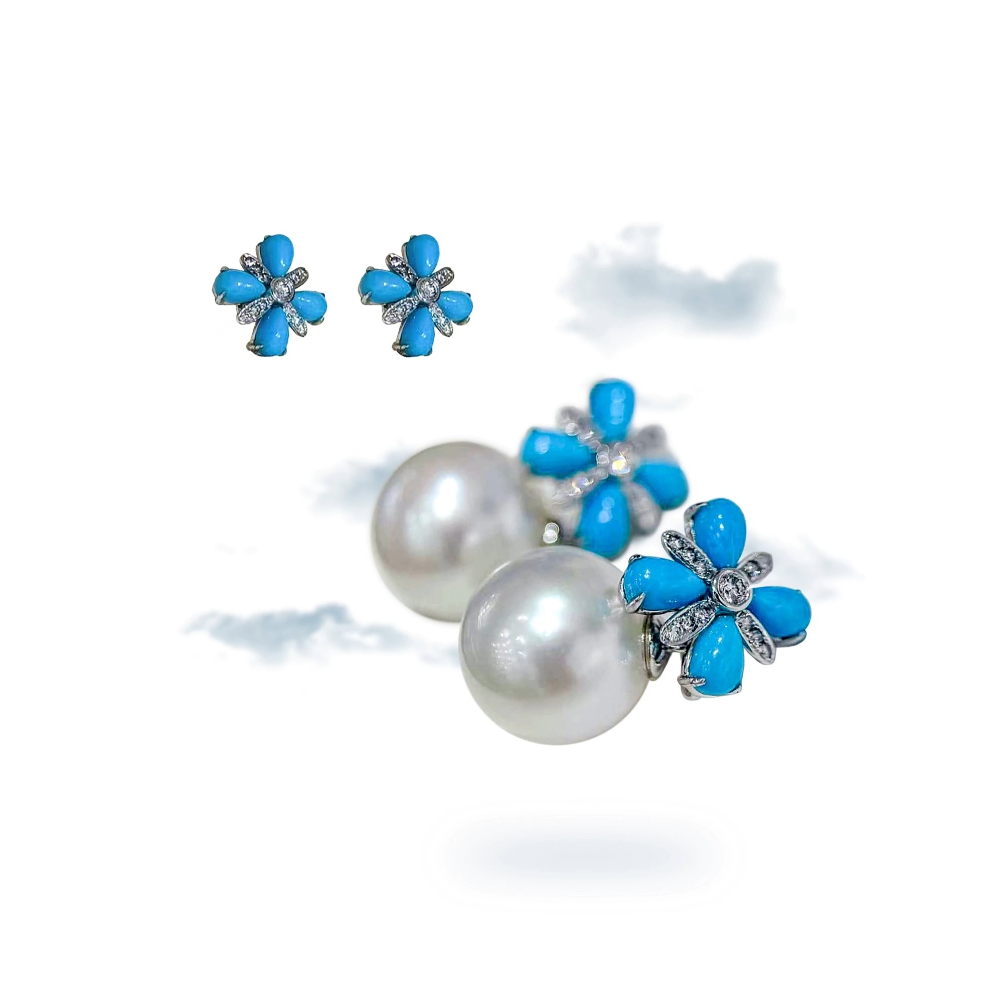 ☁️ Caelmare — Sky Blossom Turquoise & South Sea Pearl Earrings
A blossom kissed by the sea breeze.
Vivid turquoise petals bloom around brilliant diamonds, while luminous South Sea pearls float beneath like droplets of moonlight suspended in the sky.
Light, fresh, and effortlessly elegant, these earrings capture the tranquil beauty of ocean horizons and summer skies—where every detail feels touched by air, light, and water.
✨ South Sea Pearls
✨ Natural Turquoise
✨ Natural Diamonds
✨ Crafted in 18K White Gold
✨ Designed & Processed in Japan
A little piece of the sea. A little piece of the sky.
#ThePearlVogue #Caelmare #SouthSeaPearl #TurquoiseJewelry #PearlEarrings #FineJewelry #LuxuryJewelry #OceanInspired #PearlLover #JapaneseCraftsmanship