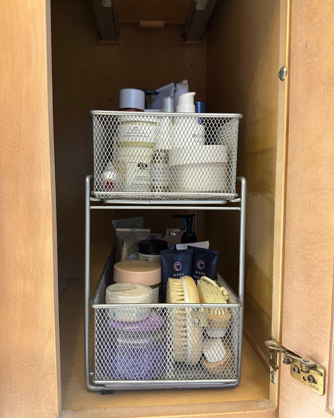 Awkward spaces don’t need to stay wasted space.
Narrow cabinets like this can easily turn into a cluttered catch-all… but with the right setup, they become one of the most functional spots in your routine.
We used vertical storage to create layers—so everything is easy to see, easy to grab, and nothing gets lost in the back.
Because when your space works smarter, your day feels easier.
✨ Maximized space
✨ Better visibility
✨ No more digging
It’s not about having more space—it’s about using what you have the right way.
👉 Let’s create systems that make every inch count.
.
.
.
#YourChaosManaged #SmallSpaceOrganization #BathroomOrganization #OrganizedHome #DeclutterYourHome #PalmCoastFL #StAugustineFL #JacksonvilleFL