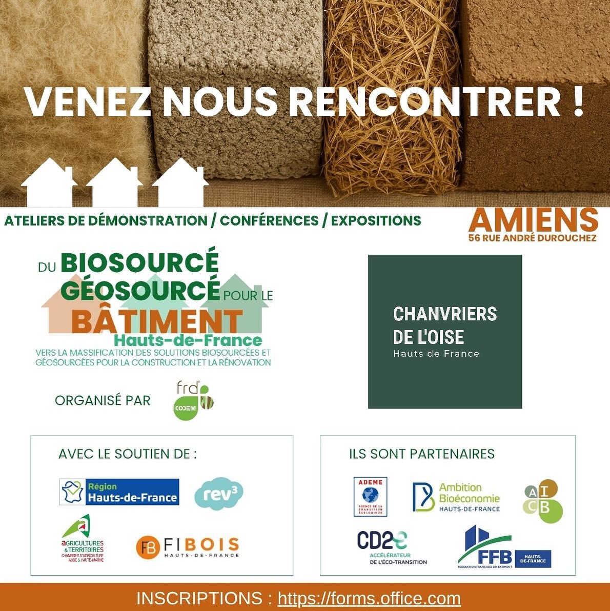 Appel du 18 juin : venez nous rencontrer au FRD Codem à la journée du Biosourcé et Géosourcé, 56 rue André Durouchez 80080 Amiens
Présentation de nos produits pour la rénovation et construction issus de nos parcelles agricoles.
Démonstration de soufflage de laine de chanvre pour isoler des combles avec une matière 100% naturelle !
#biosourcé #géosourcé #amiens #chanvre #oise #rénovation #isolation #construction #hautsdefrance