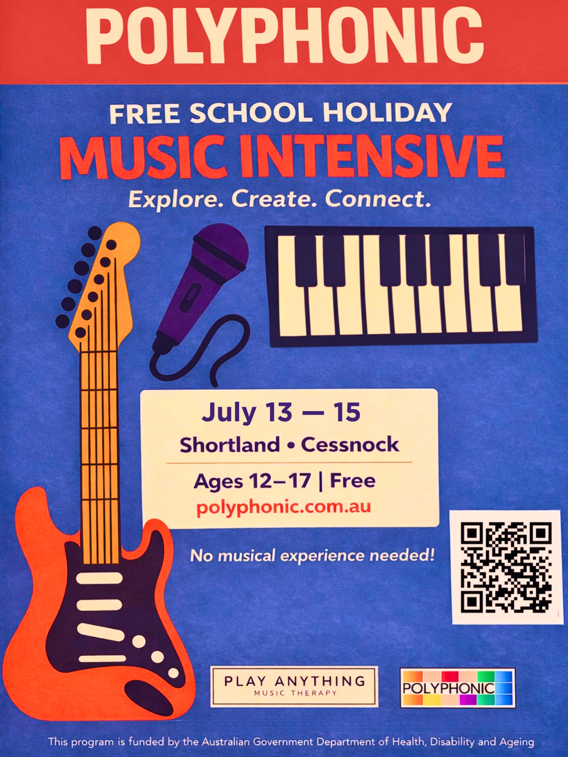 Applications for the July intensive are open. Spots limited, so get in quick! Polyphonic is an inclusive music program for teenagers. Participants with disabilities are encouraged to apply! Link in bio.