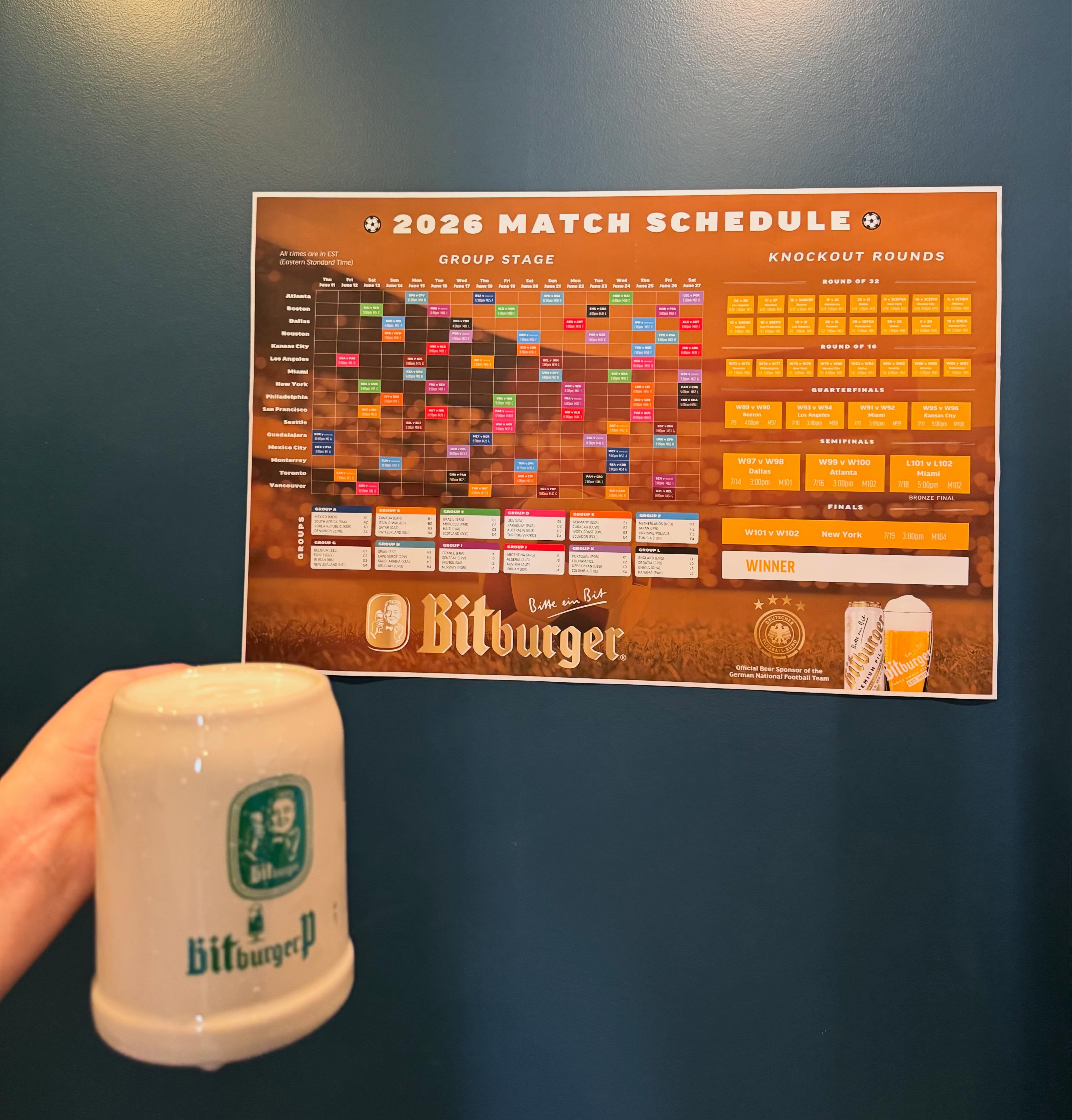 🇩🇪⚽ Germany is taking the world stage, and we’re raising a glass to every goal, save, and celebration! Join us at Great Wagon Road Distillery to catch the World Cup action with an ice-cold Bitburger in hand. 🍻
As the official beer sponsor of the German National Team, Bitburger is the perfect way to cheer on Die Mannschaft all tournament long. From kickoff to the final whistle, enjoy Germany’s iconic pilsner while you root for every goal and every victory.
Prost to great beer, world-class football, and Germany’s road to glory! 🇩🇪🍺
#WorldCup #Germany #Bitburger #OfficialPartner #DieMannschaft