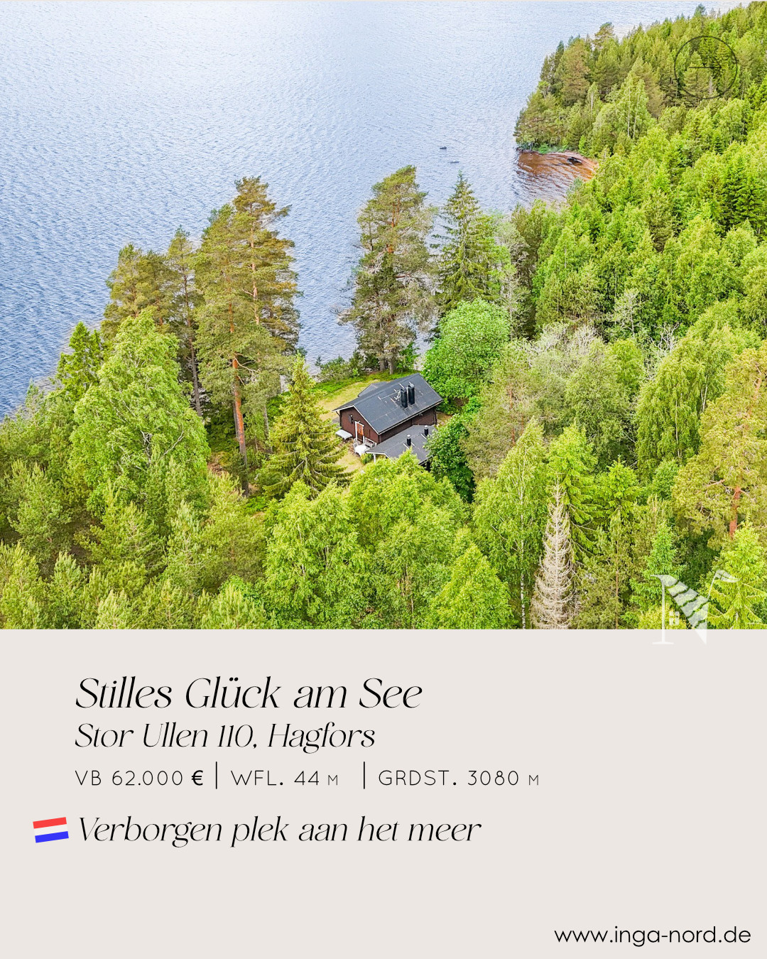 Was haben wir denn hier für ein kleines Idyll in einsamer Natur direkt am Wasser gefunden?
Dieses Blockhaus mit Gästehaus und Schuppen befindet sich in der kommune Hagfors. Ein eigenes Strandgrundstück lädt zum Baden und Fischen ein.
Besichtigungen finden am 26 juni statt, digital via Zoom und vor Ort. Bitte melden Sie sich an, wenn Sie diesen Besichtigungstermin oder einen anderen Termin wahrnehmen möchten.
🇳🇱 Wat hebben we hier voor een klein idyllisch plekje gevonden, midden in de natuur en direct aan het water
Deze blokhut met gastenverblijf en schuur ligt in de gemeente Hagfors. Een eigen stukje oever nodigt uit om te zwemmen, vissen en volop van het Zweedse buitenleven te genieten.
Bezichtigingen vinden plaats op 26 juni, zowel digitaal via Zoom als ter plaatse. Wilt u deelnemen aan deze bezichtiging of liever een afspraak op een ander moment maken? Neem dan gerust contact met ons op.
#schwedenhaus #auswandernnachschweden #lebeninschweden #schwedentraum #zwedenhuis #woneninzweden #emigrerennaarzweden #värmland #hagfors #hausamsee #huisaanhetwater #inganordsweden