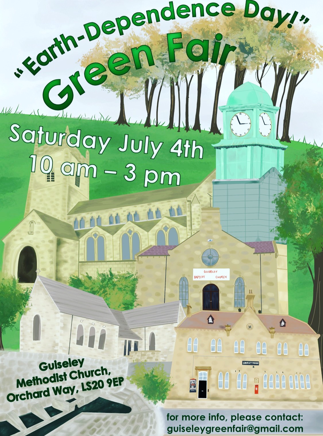 Event at Guiseley Methodist church in a couple of weeks - July 4th 10 - 3 pm.
Interested? Contact guiseleygreenfair@gmail.com
Point this one out to any friends, family, or colleagues who might enjoy it 😊