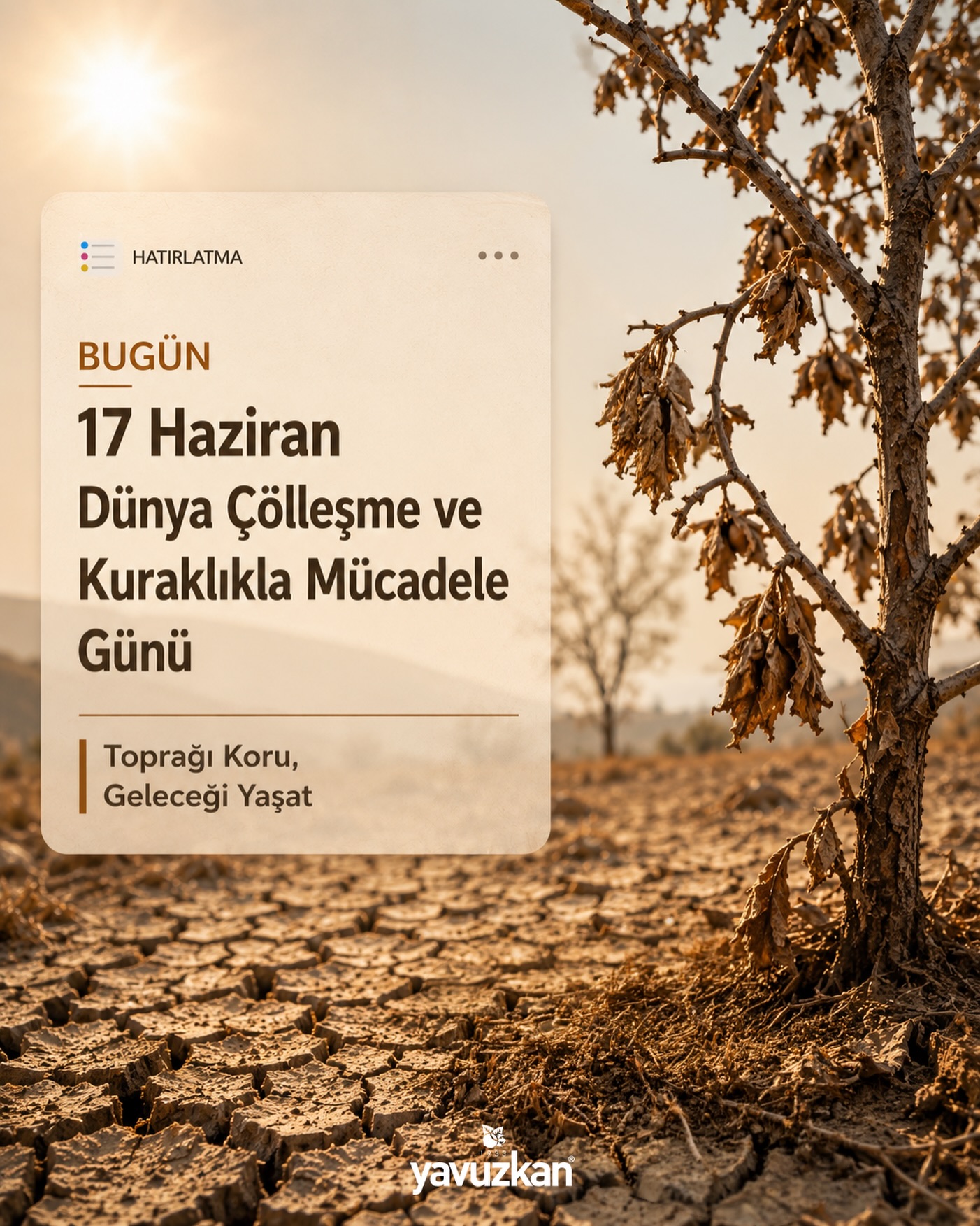 Geleceğin tarımı, doğal kaynakların korunmasına bugün gösterdiğimiz özenle şekilleniyor.
Yarınların üretim gücü, bugün aldığımız sorumlu kararlarla inşa ediliyor.
#DünyaÇölleşmeveKuraklıklaMücadeleGünü