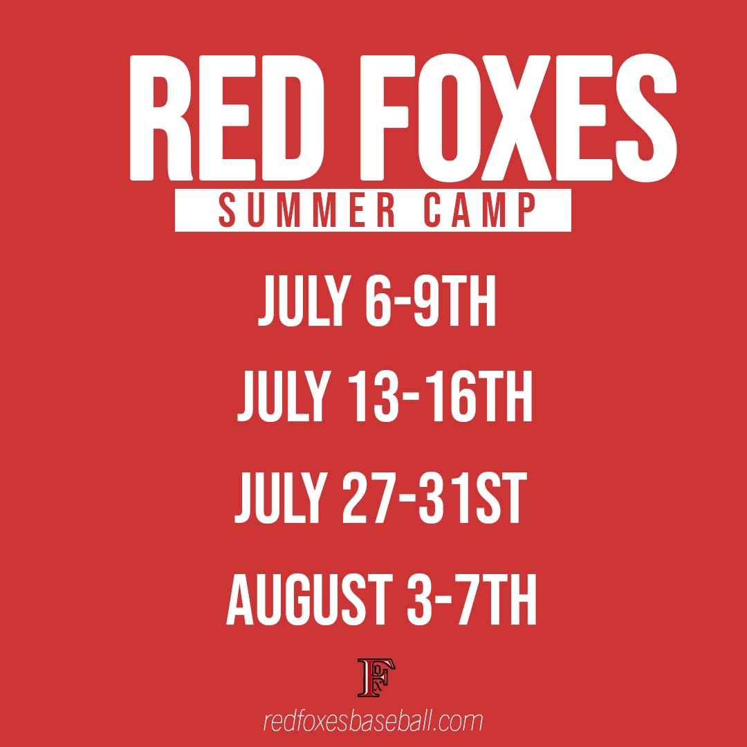 🚨Last Week To Register🚨
Sign up with link in bio or at redfoxesbaseball.com