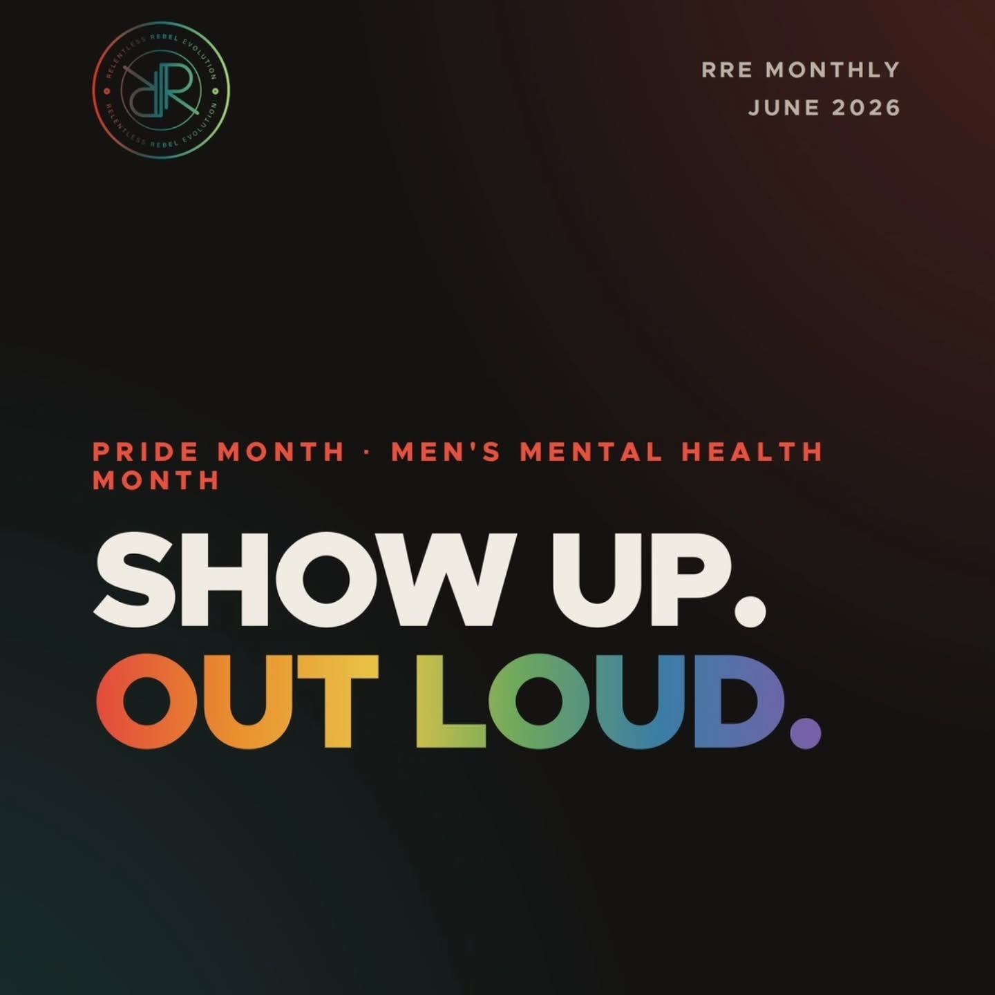 June is loud in two directions and we're not quieting either one.
Pride.
Men's Mental Health Month.
Two reasons to stop hiding.
One floor built to hold all of you. ( I'm pretty strong 🤘🏽)
Because both come down to the same thing: the cost of hiding who you really are.
The body you brace.
The feelings you swallow.
The version of yourself you edit down to fit the room.
This month at RRE, you don't shrink to fit the room. 🔥
Show up. Out loud. Whatever that looks like for you.
📩 Want the full month — events, drop-ins, and what's coming?
Sign up for our newsletter (link in bio).
🌈 Happy Pride
and let’s talk about Men's Mental health.
#ShowUpOutLoud #PrideMonth #MensMentalHealthMonth #RelentlessRebelEvolution #TraumaInformedFitness KendallMiami MiamiFitness