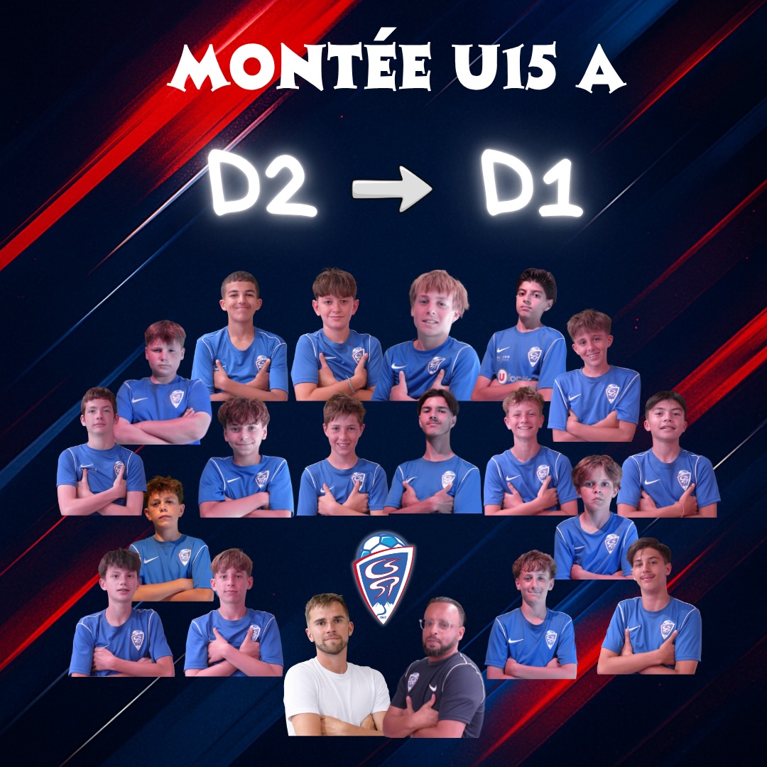🔵🔴 U15 – Montée en D1 🔵🔴
🏆 Bravo au groupe U15 pour cette montée en D1 !
Une récompense méritée pour tout le travail, l’investissement et l’état d’esprit affichés tout au long de la saison 💪🔥
👏 Félicitations à :
Yanis, Aronn, Melvil, Antoine, Enzo, Thomas, Adrian, Novak, Amaury, Maé, Diego, Jules, Nael, Tom, Timéo, Siraj, Mathis, Baptiste
Bravo également à Raph et Momo pour le travail toute l’année avec ce groupe majoritairement composé de U14, le meilleur reste à venir
Fiers de vous ! 🔵🔴