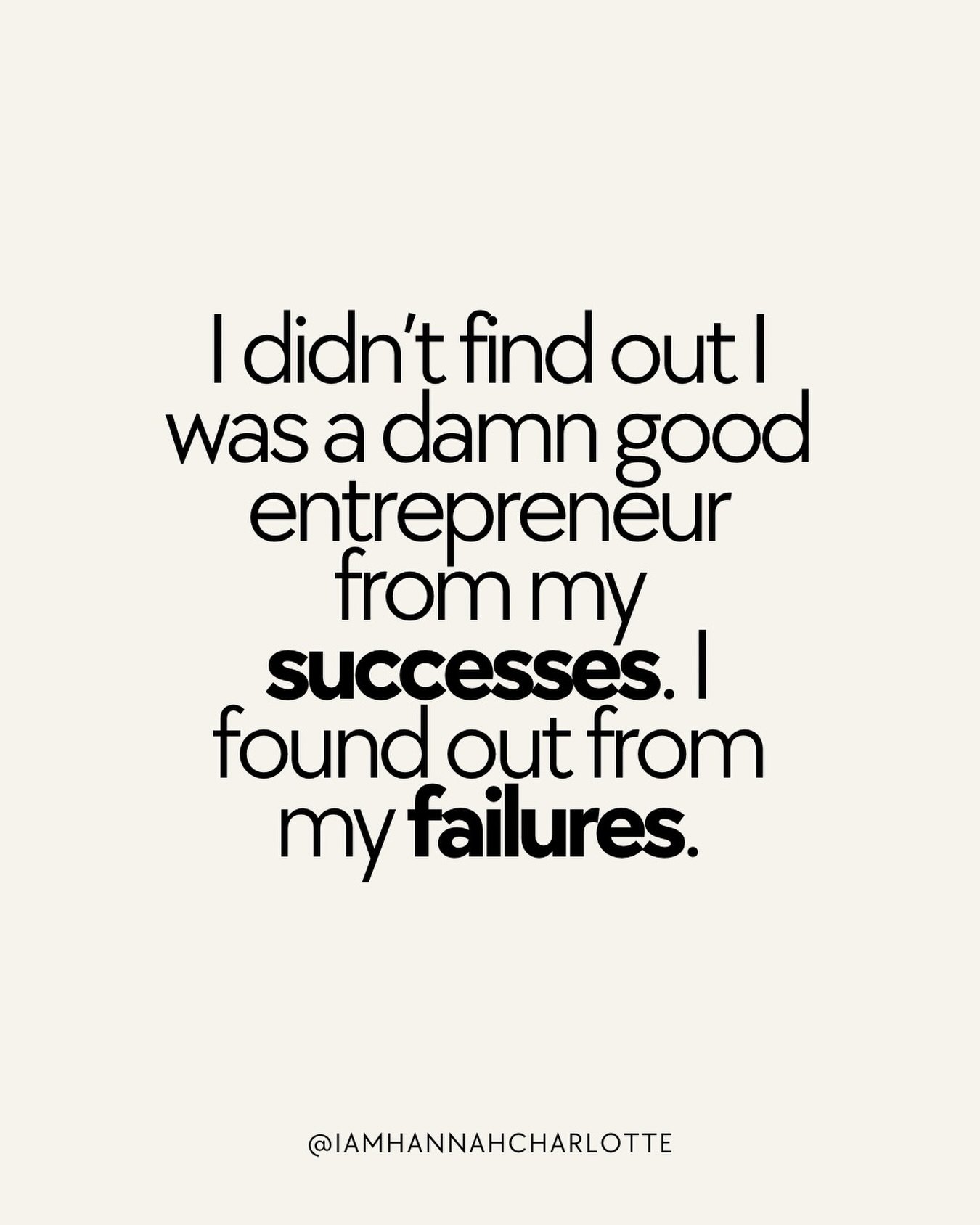 I’ve been at rock bottom. Financially drained. Brassic broke. Invested every last penny into something I believed in with absolutely nothing left in the tank.
I’ve taken leaps that have scared the hell out of me. Made risks that kept me up at night. Some worked. Some didn’t.
And you know what? That’s the journey.
You don’t realise that it’s actually the failures that are the making of you. That the moments you’re on your knees wondering what the hell you were thinking 😂 well those are the moments that show you exactly what you’re built from.
I didn’t find out I was a damn good entrepreneur when things went right. I found out every single time I got back up when they didn’t.
