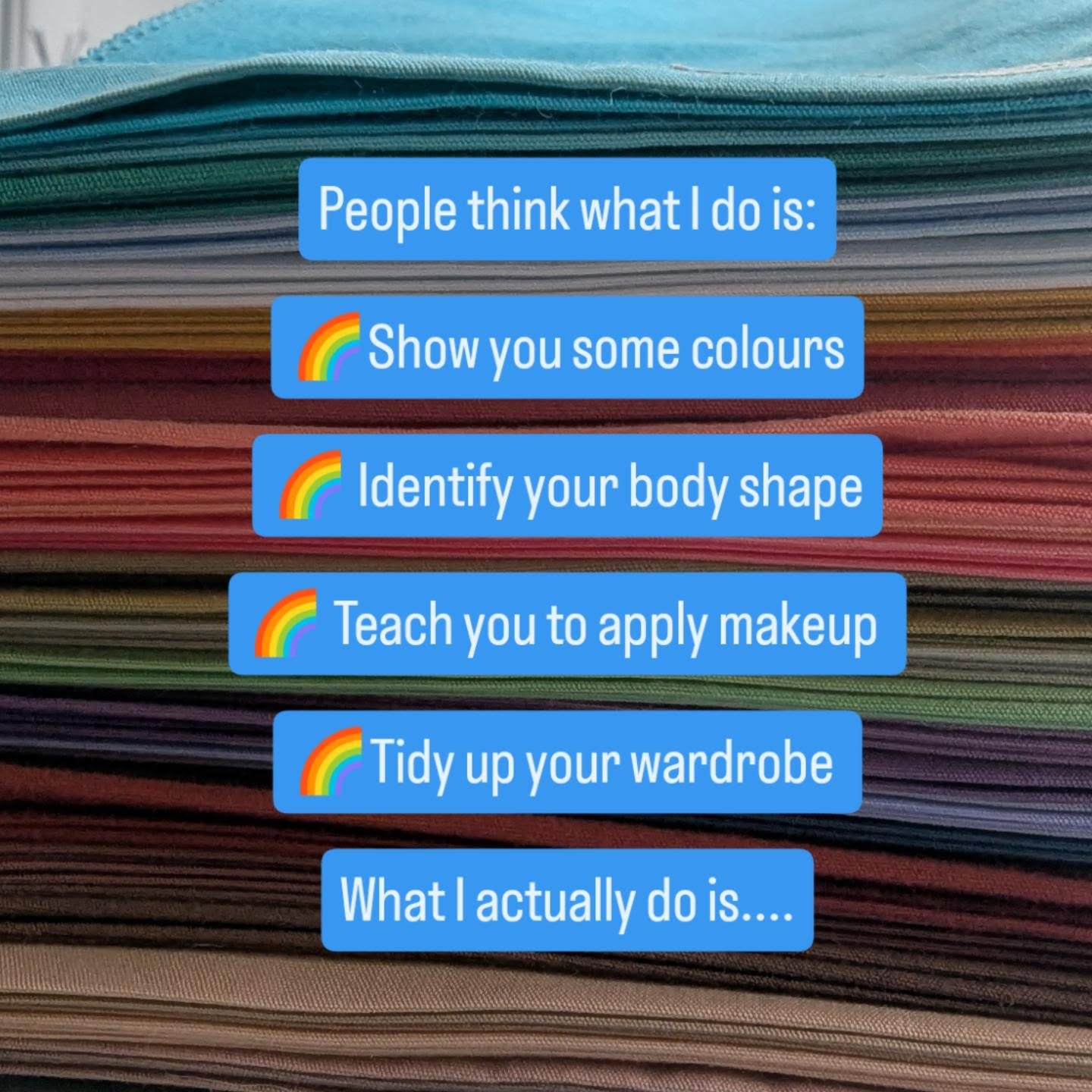 Working with a stylist isn't a vanity project, it's a truly life changing experience that spreads to all aspects of your life.
My packages have been designed to teach you all this information, not because I'm an educator, but because I care about changing your life for the better.
#colourmebeautuk #colouranalysis #styleadvice #stylingover40 #oxfordstylist