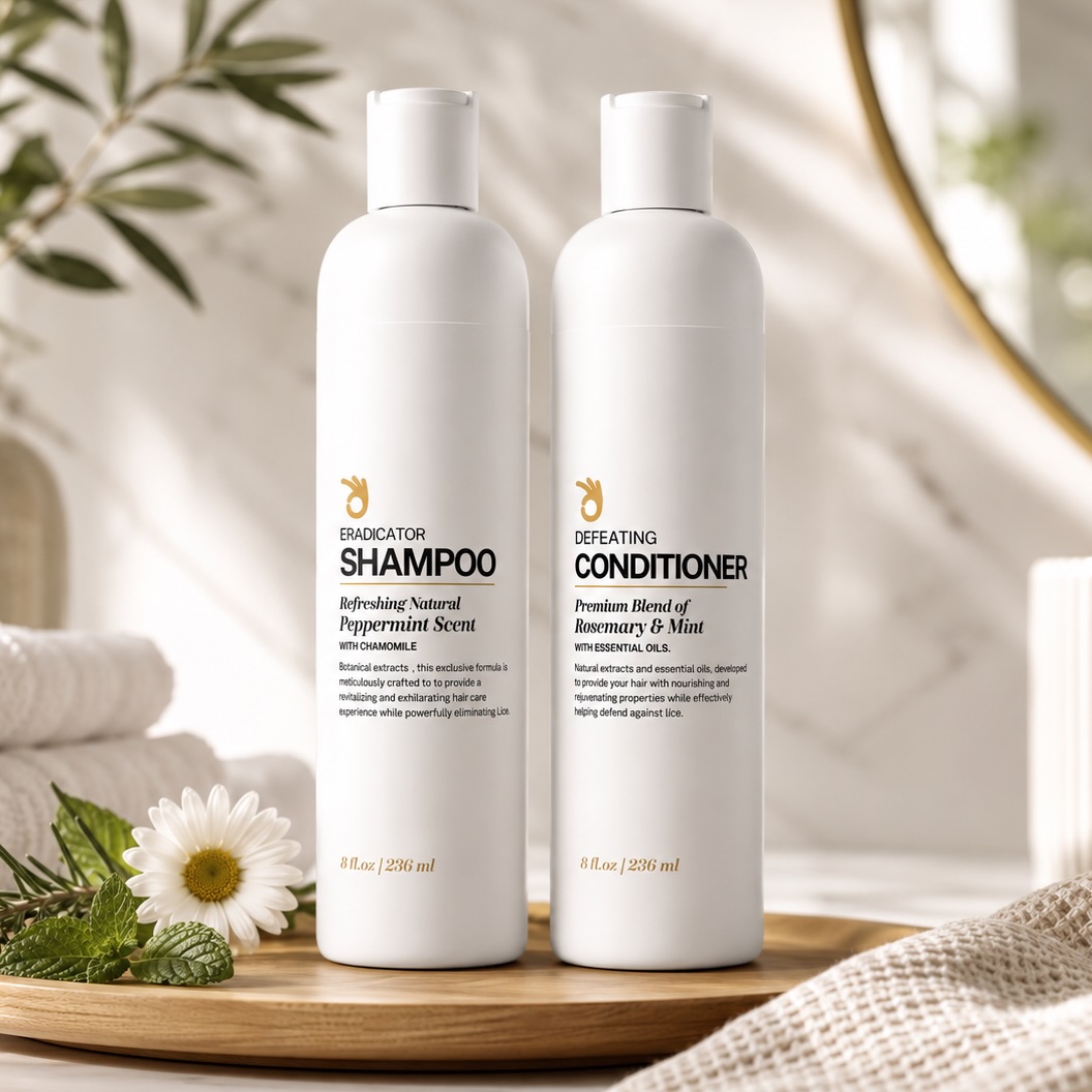 ✨ A New Look. More Confidence.
We redesigned our Shampoo and Conditioner with one goal in mind: creating products families feel comfortable keeping in their bathroom, taking on vacation, or carrying in their luggage.
Our new look feels more like premium hair care and less like a treatment product, while maintaining the same trusted formulas and effective ingredients families have relied on for years.
Because dealing with lice is stressful enough. Your products shouldn’t draw attention to it.
💛 Same trusted formula.
💛 Same effective care.
✨ More discreet.
🏡 Better suited for home.
✈️ Perfect for travel.
Designed to blend seamlessly alongside your favorite haircare products while continuing to provide the professional support families trust.