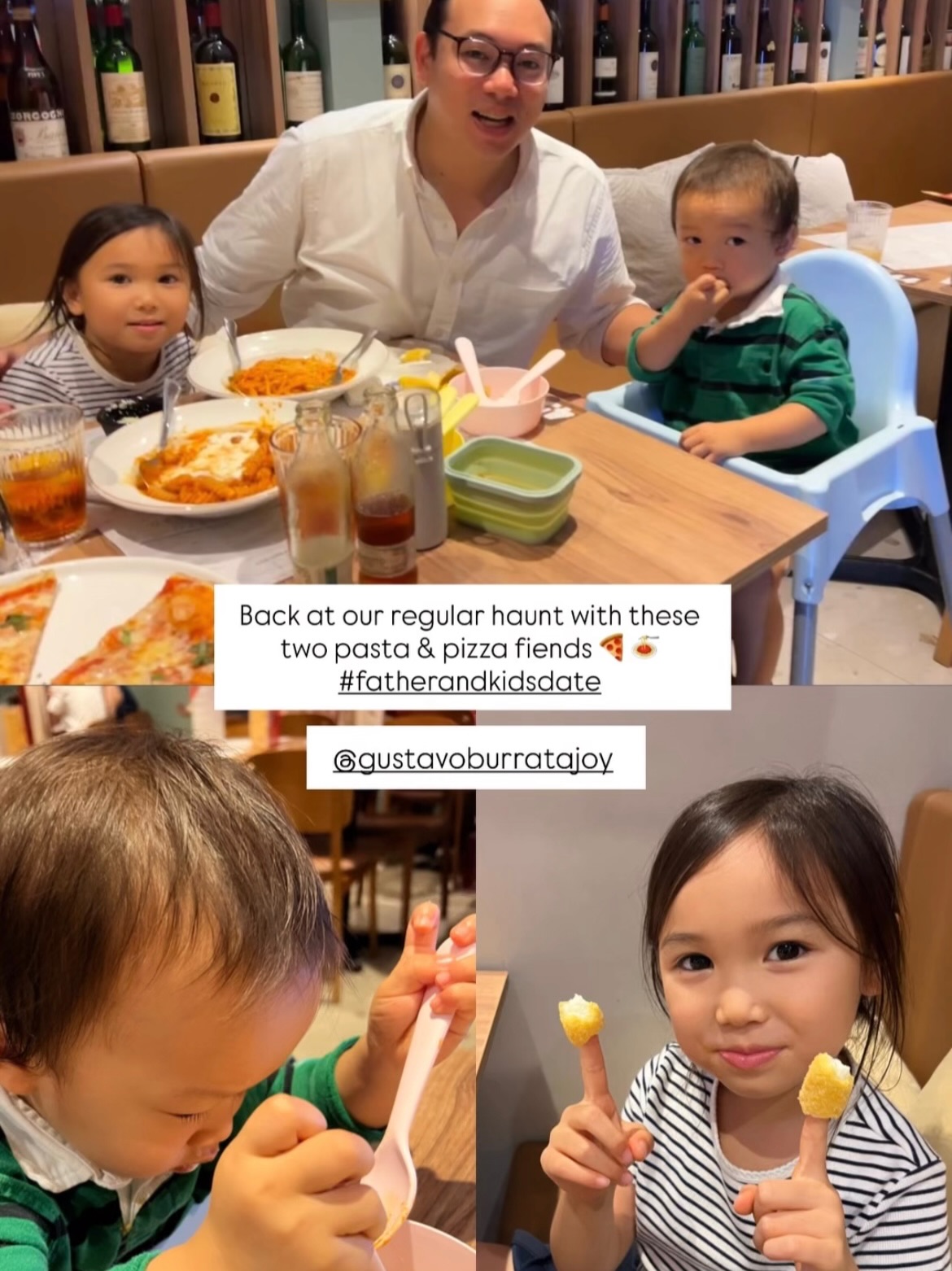 Itโs nearly Fatherโs Day ๐จ๐ซถ๐ผ we love seeing the photos and videos that @jaredkonggg shares with his babies ๐๐โค๏ธ always making the most of his time with them and cherishing the moments! When itโs over a meal at @gustavoburratajoy we are even happier to be a part of it!
Thank you Jared and family for sharing these special moments with us ๐ฅฐ and Happy Fatherโs Day to you!
๐ Katong V: 8333 2742
๐ Crown Centre: 9792 0878
๐ธ Follow us: @gustavoburratajoy
#gustavo #gustavoburratajoy #burratacheese