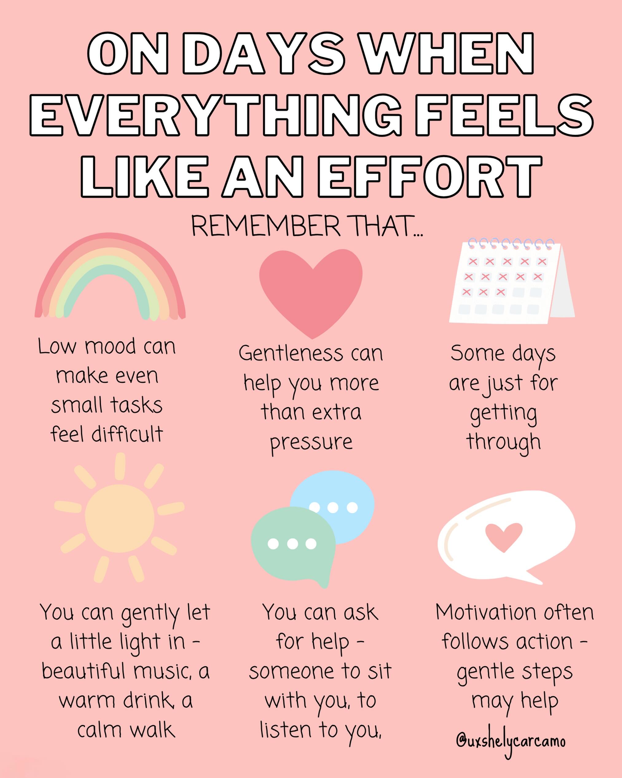 What do you most need to hear on days when everything feels like an effort? ❤️