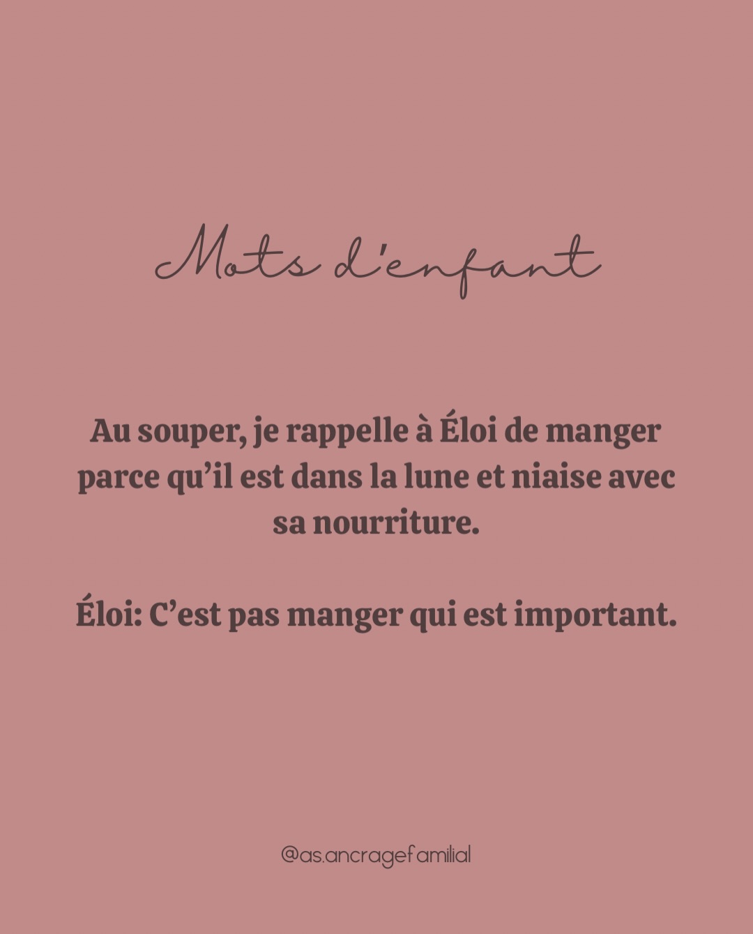 Ça me fait tellement rire des enfants 😂🩷
Qu’est-ce que vos enfants vous ont dit dernièrement? I wanna know en commentaire.