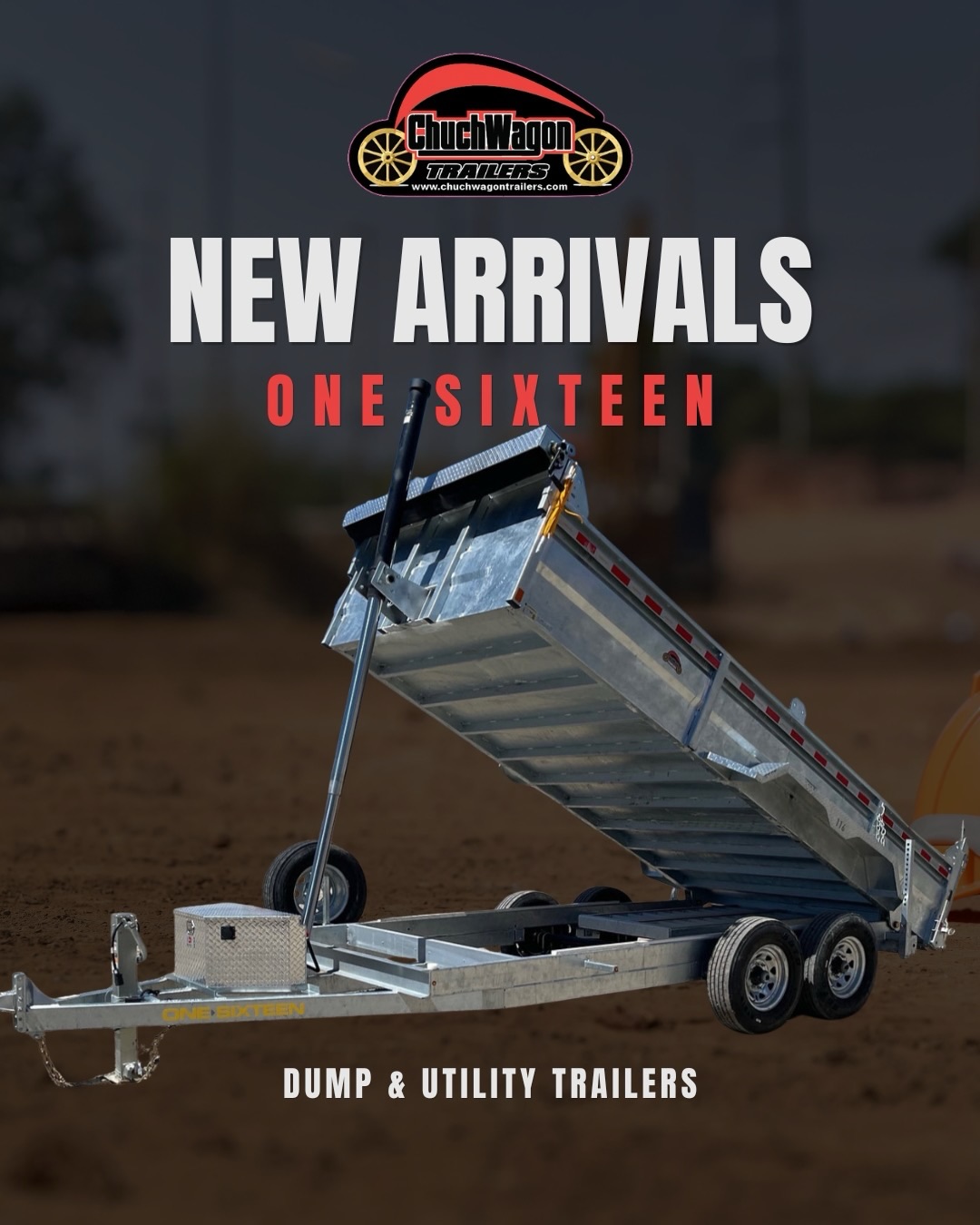 NEW ARRIVALS: ONE SIXTEEN
Fresh inventory has landed! Our latest ONE SIXTEEN utility and dump trailers are here and ready to tackle everything from landscaping and construction to weekend projects and more!
Stop by ChuchWagon Trailers to check them out before they’re gone.
📍 450204 82 St E, Aldersyde AB
📞 403-603-0893
#utilitytrailer #dumptrailer #chuchwagontrailers
Alberta trailer sales | Calgary trailer sales
