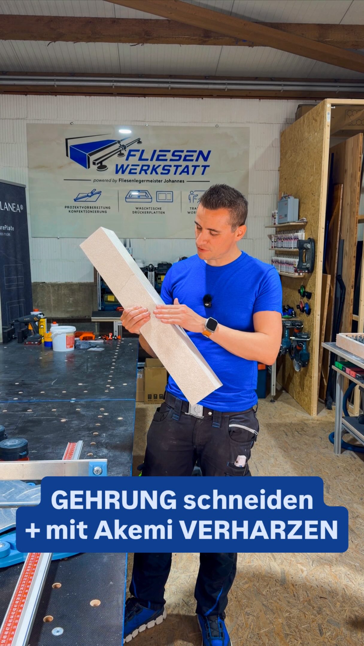 Gehrung schneiden + mit Akemi verharzen