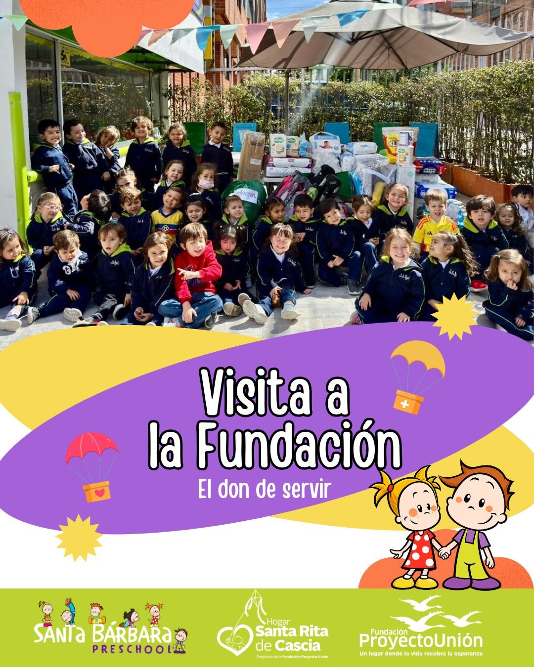El valor de compartir y servir en nuestros niños del SBP es un sello indeleble para la vida y lo vivencian desde pequeñitos. 💙✨
¡Sembramos valores que perdurarán para siempre! 🌱💛
#proyectounion #fundaciónsantaritadecascia #santabárbarapreschool #EducaciónEnValores #AprenderAServir