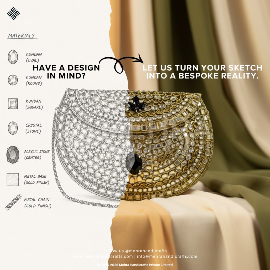 ✨ Have a Design? We’ll Bring It to Life.
Turn your ideas into handcrafted luxury bags and clutches with a trusted manufacturer.
✔ Low MOQ, starts from just 2 pcs per color
✔ FREE Custom Brand Labels
✔ OEM & Private Label Manufacturing
✔ From Sketch to Reality
✔ Premium Handmade Craftsmanship
✔ Fast Worldwide Shipping
✔ Up to 10% OFF on Your First Bulk Order
⭐⭐⭐⭐⭐ Trustpilot Rated
🎯 Perfect for Boutiques • Fashion Brands • Wholesalers • Resellers • Retail Chains
📦 Bulk Orders | Custom Packaging | Worldwide Export
📩 WhatsApp us today to get our latest catalog, wholesale prices & customization options.