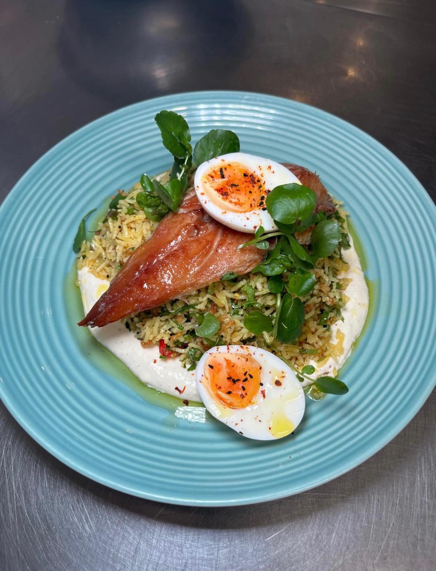 Mackerel kedgeree on for lunch 🐟