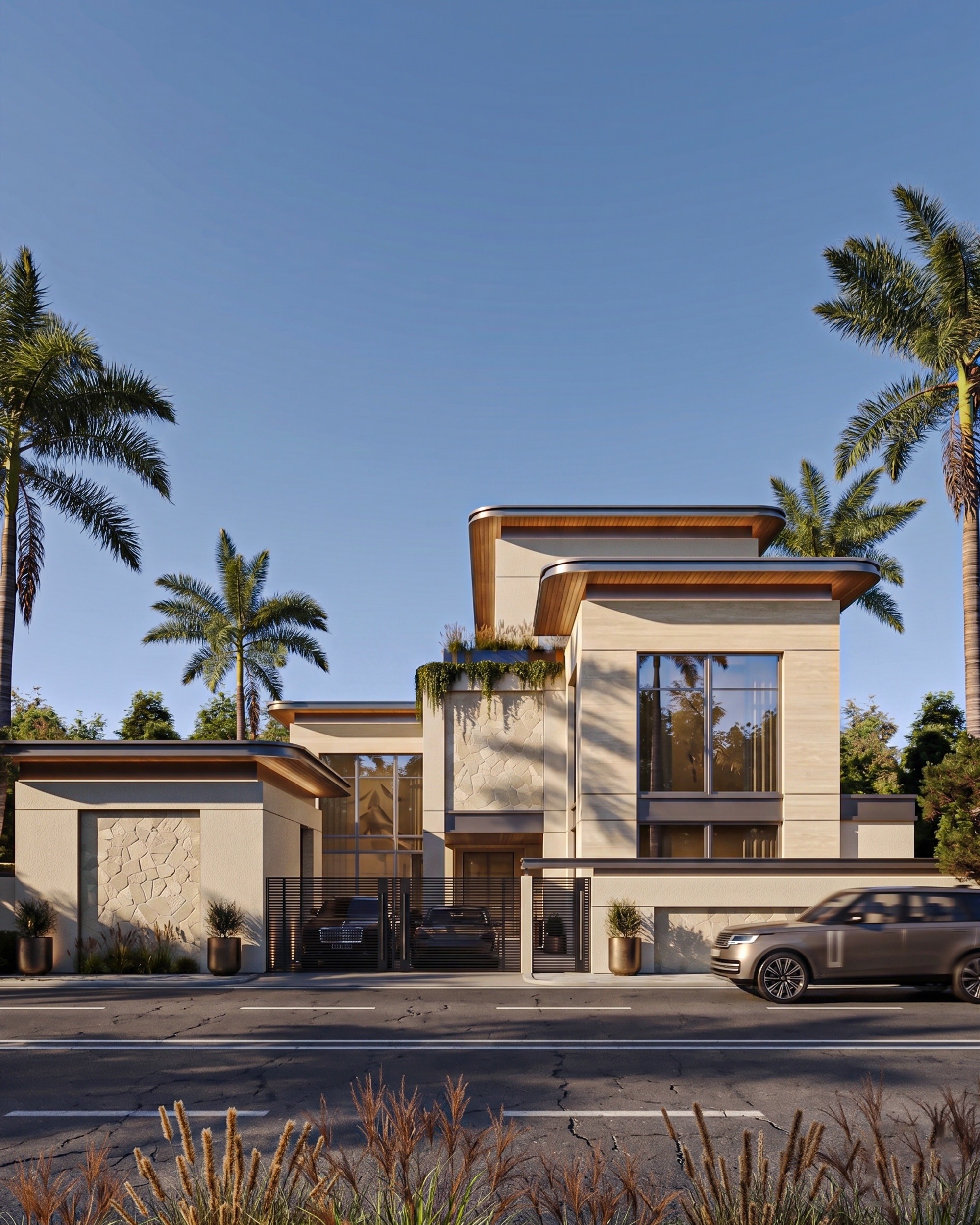 AL MALQA VILLA | RIYADH
Designed with a refined architectural language, this villa combines soft rounded rooflines, natural stone textures, warm indirect lighting, and expansive glazing to create a balanced and elegant presence.
Integrated greenery adds depth to the façade, enhancing the dialogue between architecture and nature while shaping a contemporary residence defined by simplicity, warmth, and timeless sophistication.
#LuxuryVilla #RiyadhArchitecture #ModernFacade #ArchitecturalDesign #MaroonArchitects