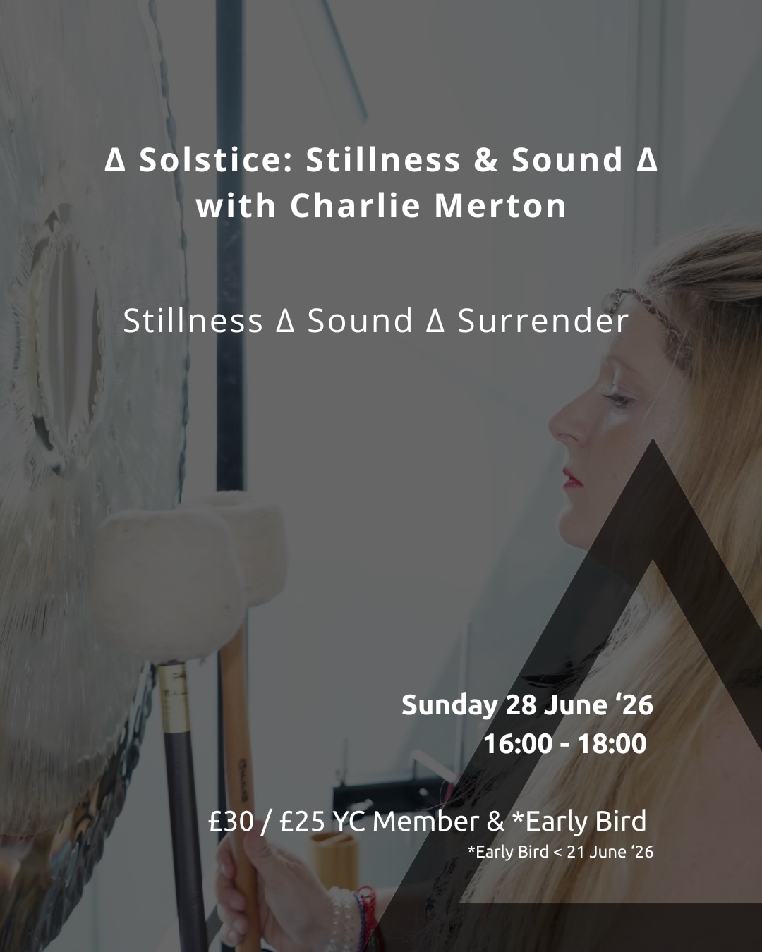 👉You don’t need another thing on your to-do list❌
👉You need stillness👇
🌞 Solstice: Stillness & Sound 🌞
🧘♀️Stillness 🎶 Sound ✨Surrender
Join Charlie Merton for a deeply restorative blend of Yin Yoga and Healing Gong Sound Bath, designed to calm the nervous system, quiet the mind and leave you feeling lighter, clearer and restored.
🗓️ Sunday 28 June
⏰ 16:00-18:00
£30 / £25 Early Bird* & YC Member
✨ *Early Bird ends Sunday 21 June ✨
Book now via our website / link in bio and give yourself something to look forward to.
#yin #yinyoga #soundscape #soundbathmeditation #soundhealing