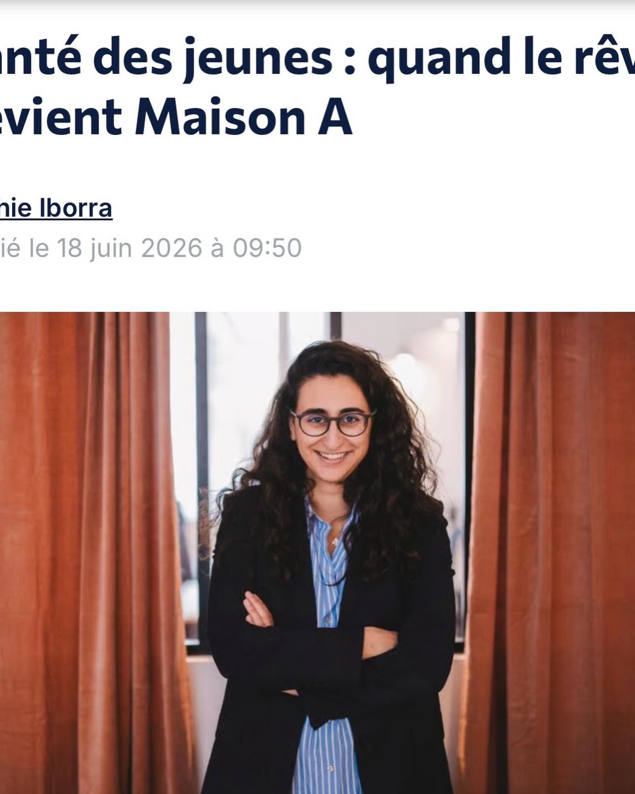 ✨ Une grande émotion cette semaine avec l’ouverture de la Maison A et l’accueil des premiers jeunes accompagnés.
Née d’une conviction portée par l’Association Aïda depuis plus de 11 ans, cette maison est un lieu pensé par et pour les jeunes touchés par le cancer : un espace pour se reconstruire, prendre soin de sa santé mentale, retrouver confiance, préparer l’avenir et rencontrer ceux qui comprennent ce parcours.
Au-delà d’un lieu de santé, c’est avant tout un lieu de vie, d’échanges et d’espoir. ❤️
#AssociationAïda #MaisonA #JeunesEtCancer #SantéMentale #Espoir Solidarité CancerJeunesAdultes