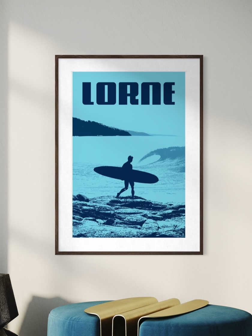 New Lorne print on the Vic Surfcoast. A great and often long little right hander running along the reef to the beach. Several prints to view. Shop now.
#lorne #surfcoast #surf #surfwallart #homestyle
