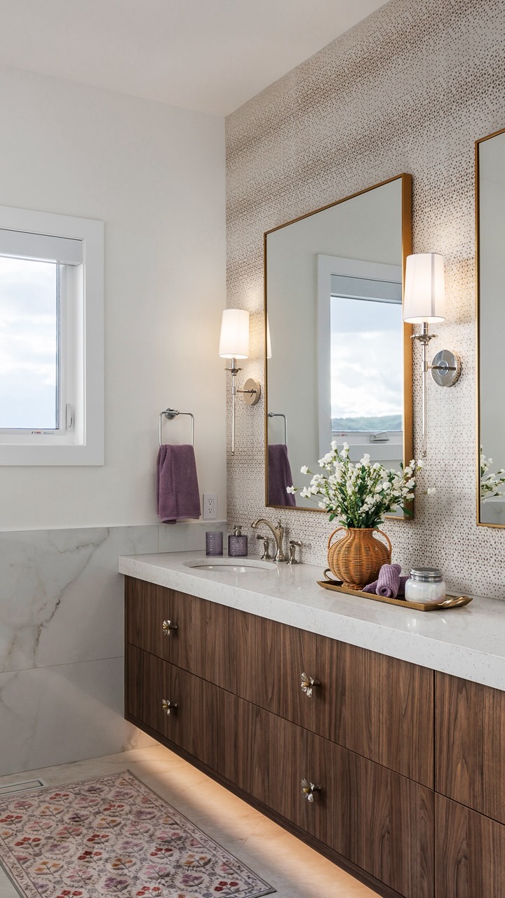 Some master bathroom inspo for your feed. Chic with a pop of color! 🛁💐
custom build | dream home | yyc builder | calgary homes | luxury builder