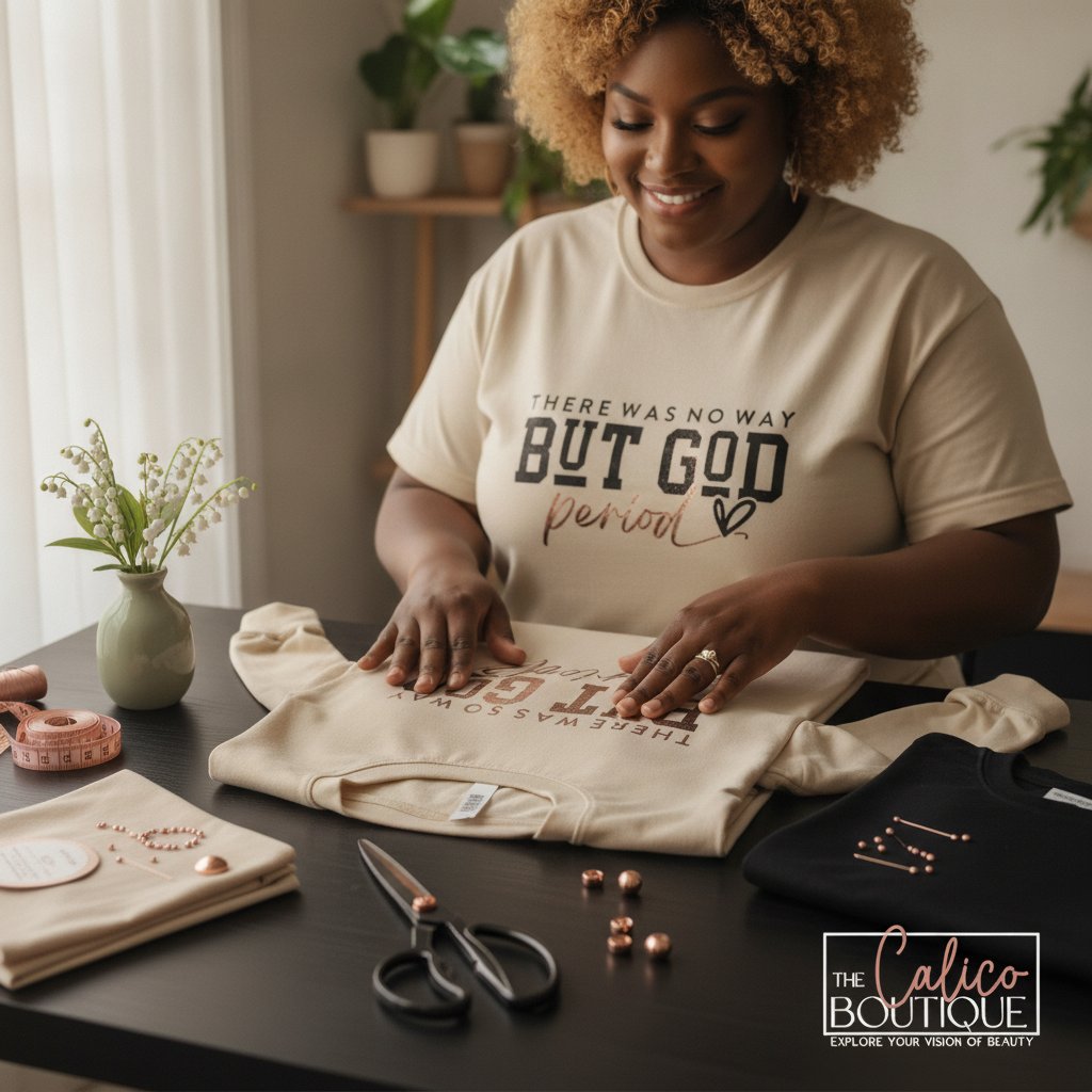 See the hands behind your blessing today ✨
Every stitch, press, and detail is prayerfully made with purpose. “For I know the plans I have for you,” says the LORD, “plans for peace and not for evil, to give you a future and a hope.” Jeremiah 29:11 NKJV
Come visit www.thecalicoboutique.com and sign up for the newsletter and blog. 🌸