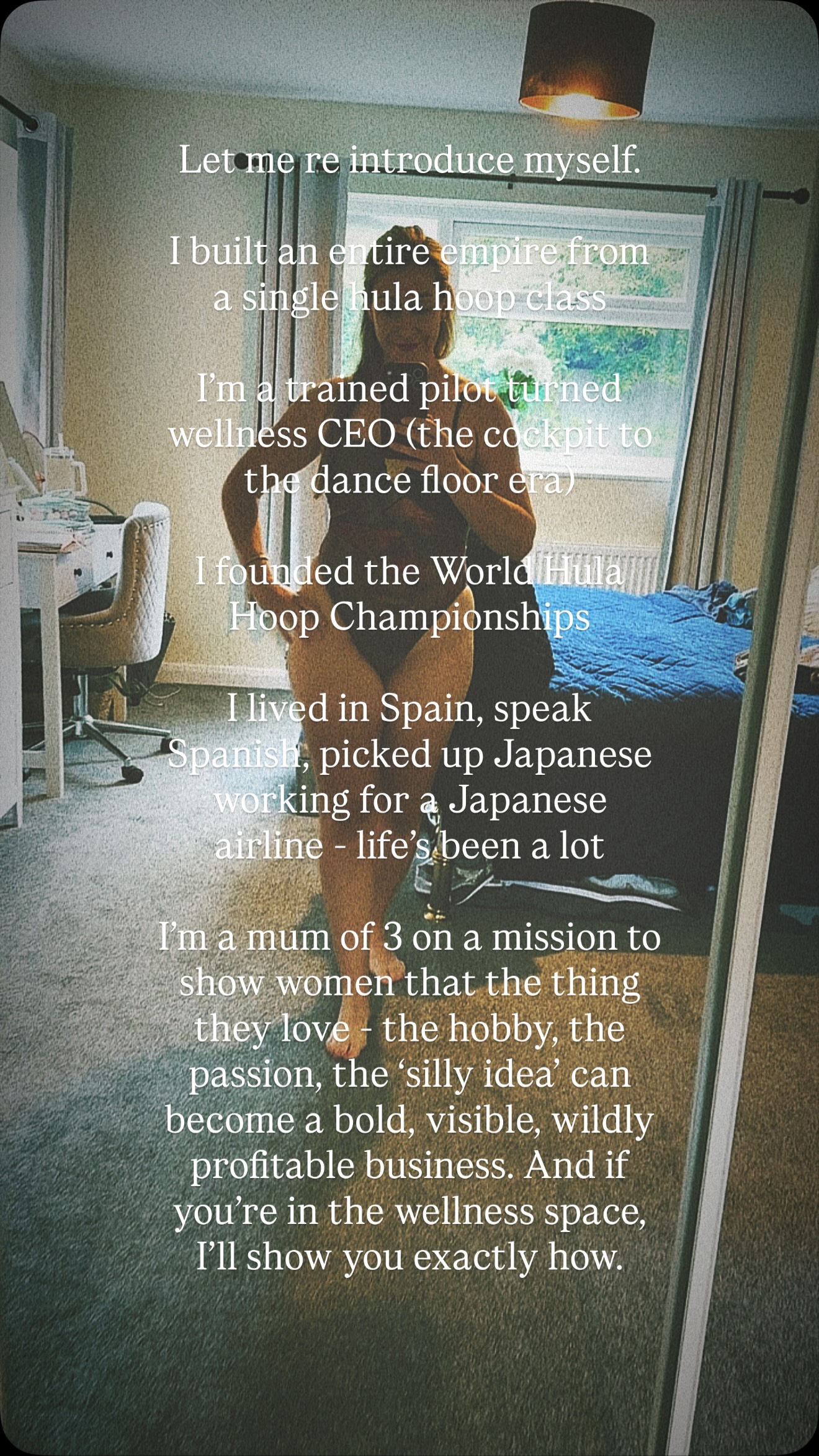 The pilot. The hula hooper. The mum of 3. Let me introduce myself 🌀