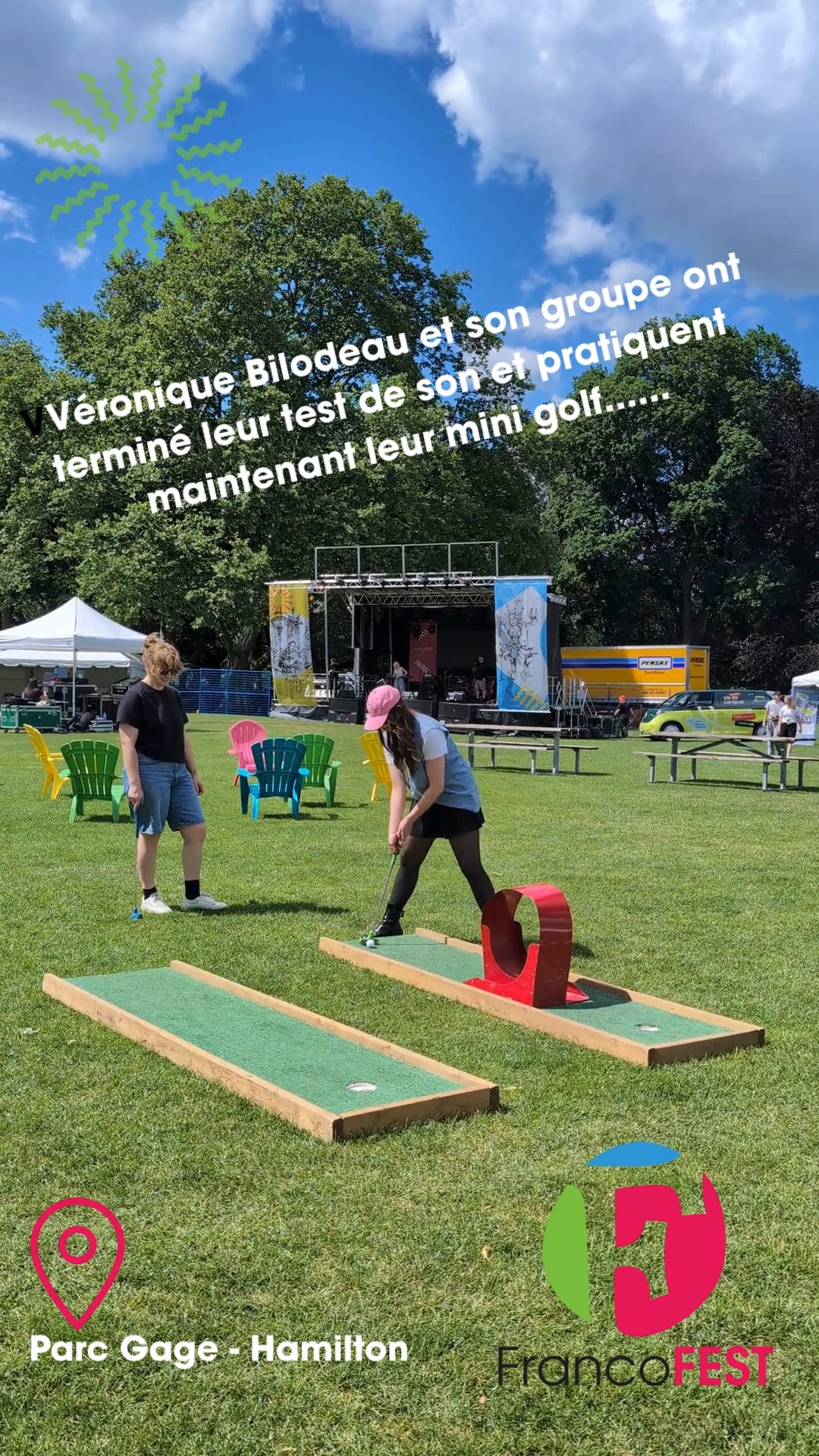 Les préparations au festival sont terminés et les artistes s'amusent...ce sera bientôt à vôtre tour!
On vous attends au parc Gage dès maintenant! @veroniquebilodeau 😁🎉#francofesthamilton #francofest #hamilton #musiquefranco #HamiltonFestivals #hamiltonfestivals #gratuit