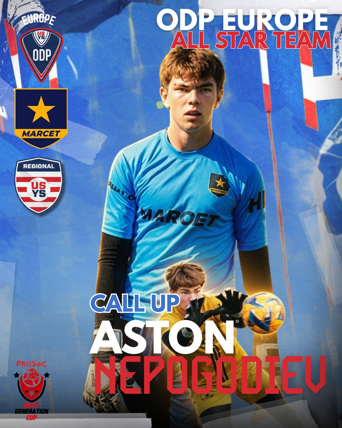 Welcome Aston to the ODP All-Star Team. A talented goalkeeper joins the squad for the Next Generation Cup