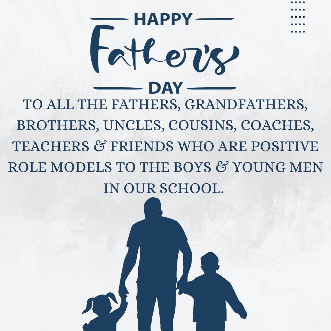 To all the men: the fathers, the grandfathers, brothers, uncles, cousins, coaches, teachers, caretakers, neighbours & friends who are positive role models to the boys & young men in our school, we want to say thank you for all that you do in helping them as they grow up. #happyfathersday #communitymatters 💙