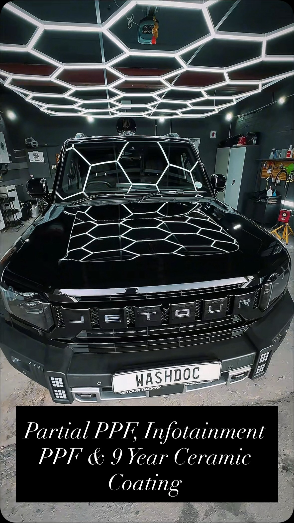 That gloss doesn’t lie. 😮💨 Just look at the reflection of those hexagon lights on this Jetour T2!
We just wrapped up a massive protection package on this beast to keep it looking pristine on and off the road for years to come. Here is what we did:
🛡️ Partial PPF: Shielding the most vulnerable high-impact areas from rock chips and road debris.
📺 Anti-Glare PPF: Applied to the infotainment screen to eliminate annoying glare and fingerprint smudges.
💎 9-Year Ceramic Coating: Giving it that deep, wet-look shine and long-lasting hydrophobic protection.
Ready to give your ride the ultimate armor? Tap the link in our bio or drop a DM to book your slot! 📲
#JetourT2 #PaintProtectionFilm #CeramicCoating #PPF #washdoc