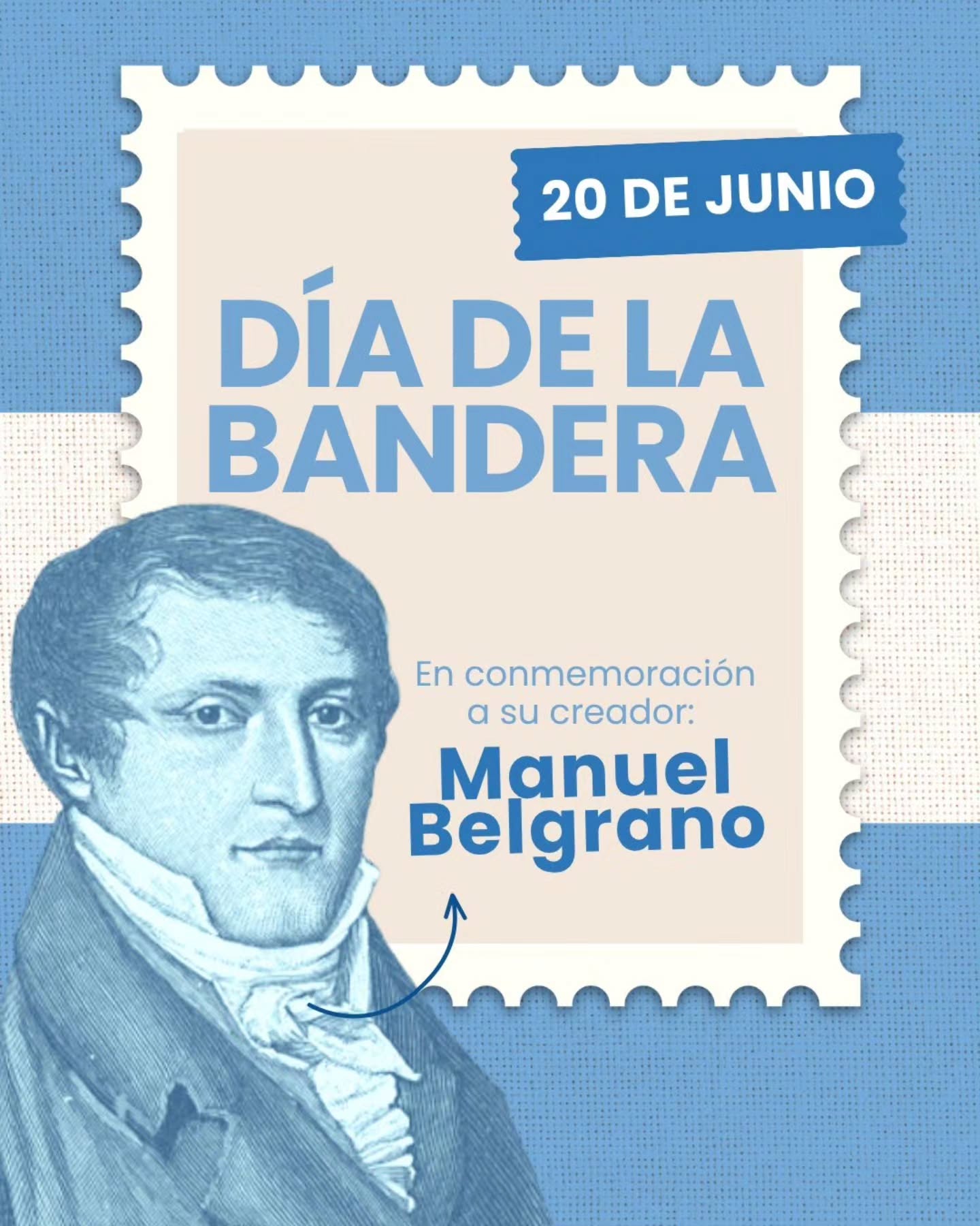 Tenemos la bandera más linda de todas. La que Manuel Belgrano creó a orillas del Paraná, en nuestra Rosario, para unirnos detrás de un mismo sueño. Cada vez que la vemos flamear, sabemos que ese legado sigue vivo.
¡Feliz Día de la Bandera! 🇦🇷