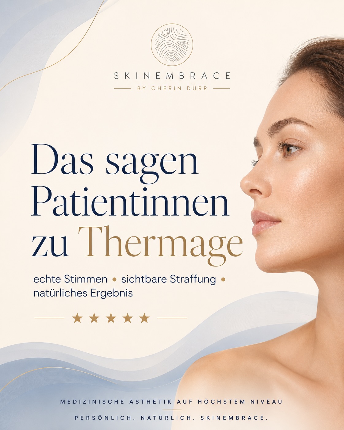 Was mich an Patientinnenstimmen @doctify.dach zu @thermage.flx besonders freut?
Dass es nicht nur um „straffer“ geht.
Sondern um Vertrauen. Um Natürlichkeit. Um das Gefühl, sich gut beraten und sicher begleitet zu fühlen.
Thermage ist eine nicht-invasive Behandlung zur Hautstraffung – ohne OP, ohne Volumenaufbau und mit einem sehr natürlichen Ergebnisansatz. Die Radiofrequenz-Technologie kann die Kollagenneubildung anregen und die Hautqualität über die folgenden Wochen und Monate unterstützen.
Viele Patientinnen berichten von:
✨ sichtbar frischerer Haut
✨ definierteren Konturen
✨ einem natürlichen Lifting-Effekt
✨ guter Alltagstauglichkeit
✨ dem Gefühl, nicht „verändert“, sondern einfach frischer auszusehen
Genau das ist mein Anspruch bei Skinembrace:
nicht überkorrigieren, sondern individuell schauen, was deine Haut wirklich braucht.
Thermage ist besonders spannend bei beginnender Hauterschlaffung, nachlassender Kontur, müder Augenpartie, Wangen/Jawline oder wenn du dir eine natürliche Straffung ohne chirurgischen Eingriff wünschst.
Wichtig: Jedes Ergebnis ist individuell. Deshalb beginnt jede Behandlung bei uns mit einer ehrlichen ärztlichen Beratung.
Du möchtest wissen, ob Thermage für dich geeignet ist?
Dann buche gerne deine Beratung bei Skinembrace.
#Thermage #ThermageFLX #Hautstraffung #SkinTightening #NichtInvasiv
NatürlichSchön ÄsthetischeMedizin Skinembrace CherinDürr ÄsthetikMünchen Planegg MünchenBeauty AntiAging HealthyAging Kollagenaufbau Biostimulation Jawline Augenpartie Gesichtskontur MedicalAesthetics LongevityBeauty